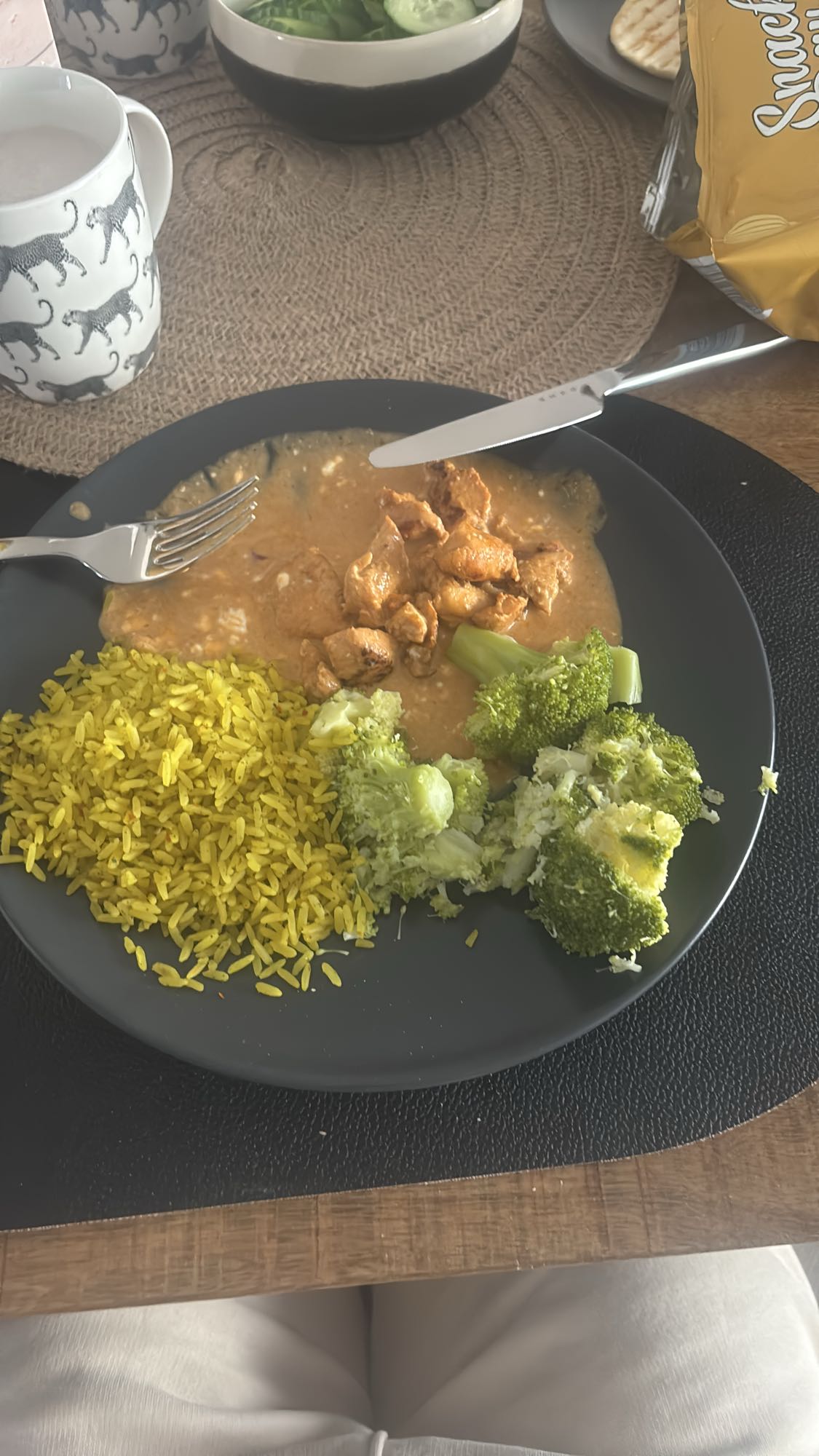 Kip curry met rijst en broccoli
