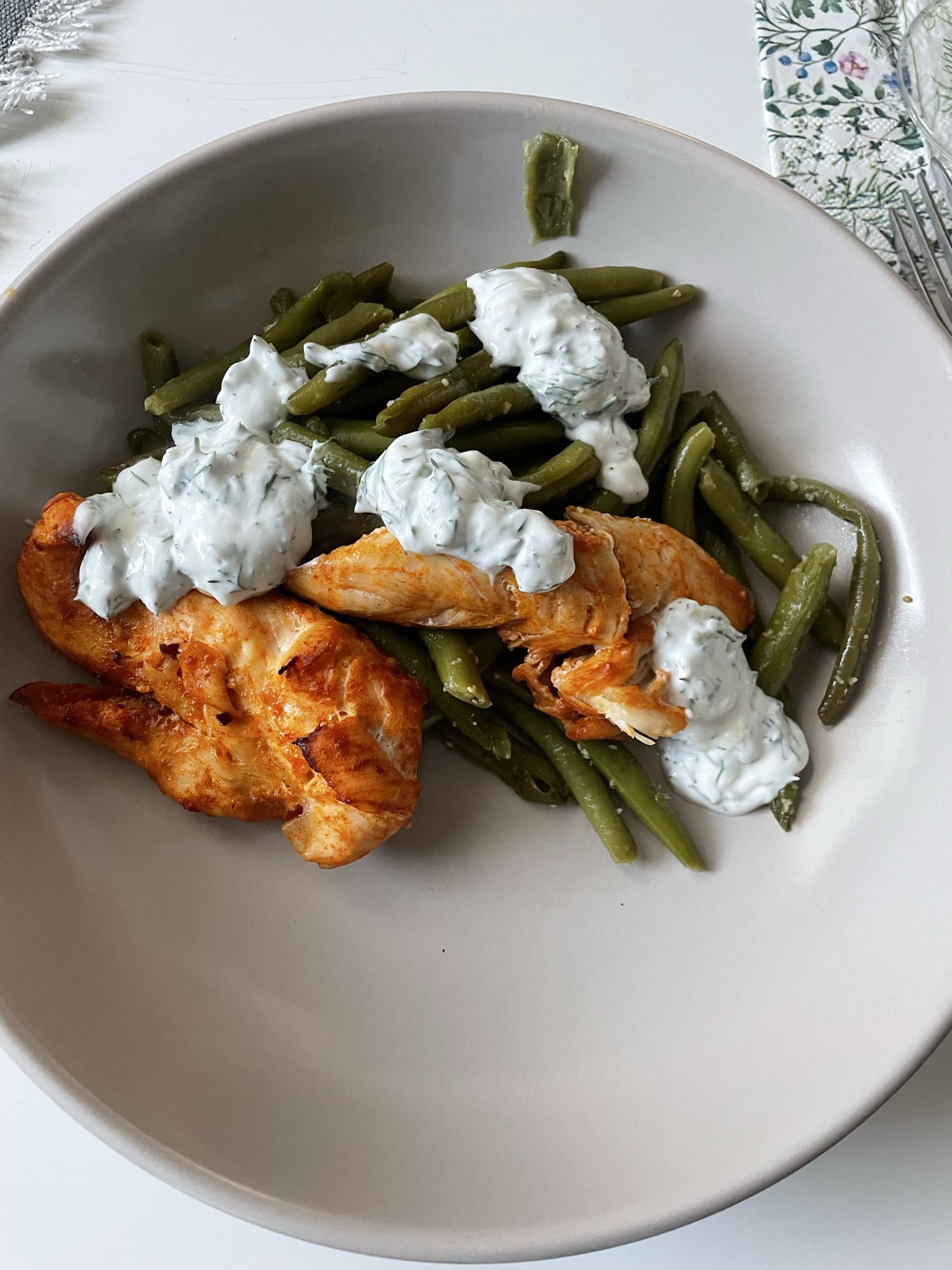 Piept de pui cu fasole verde