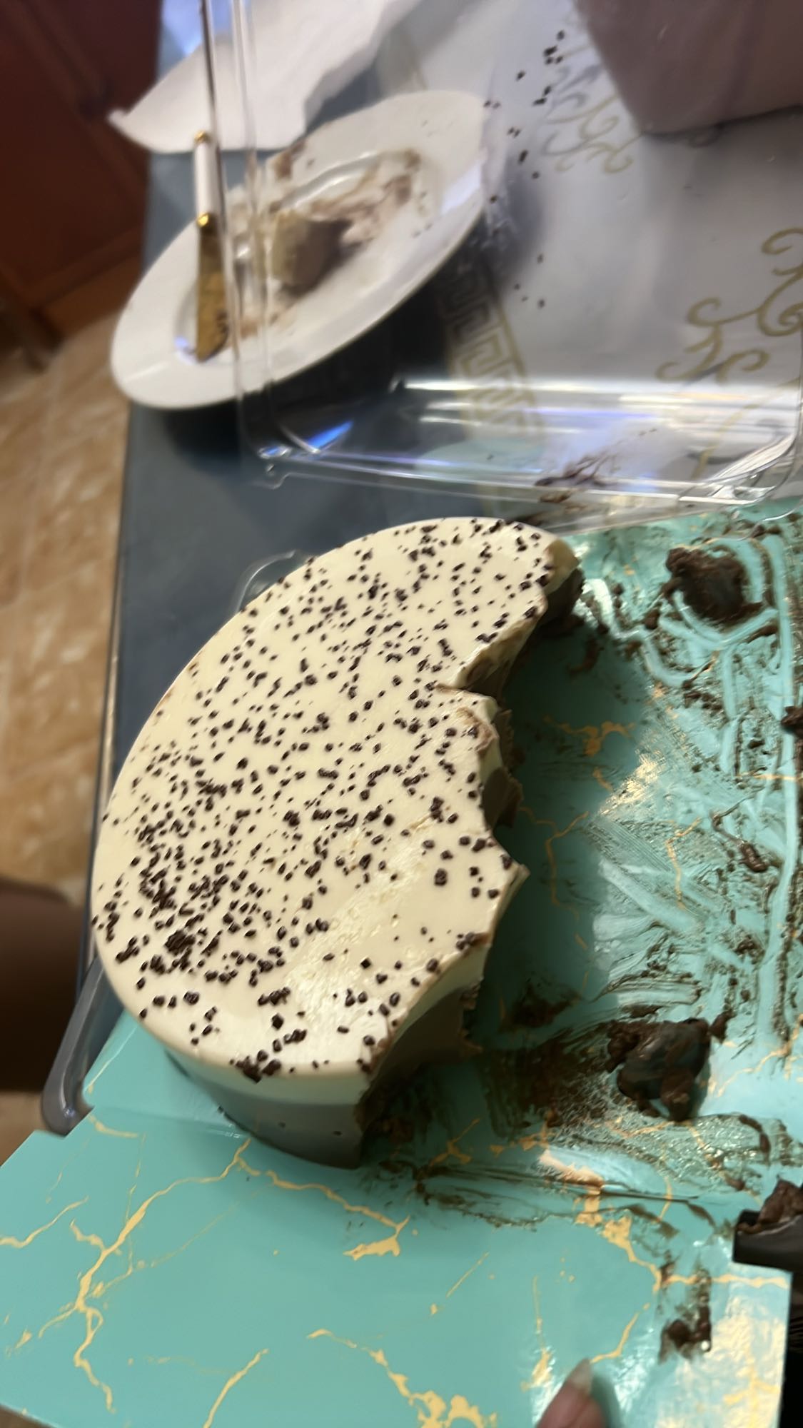 pastel de chocolate y vainilla