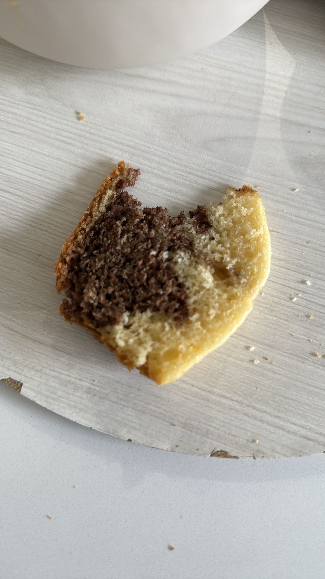 rebanada de pastel marmoleado