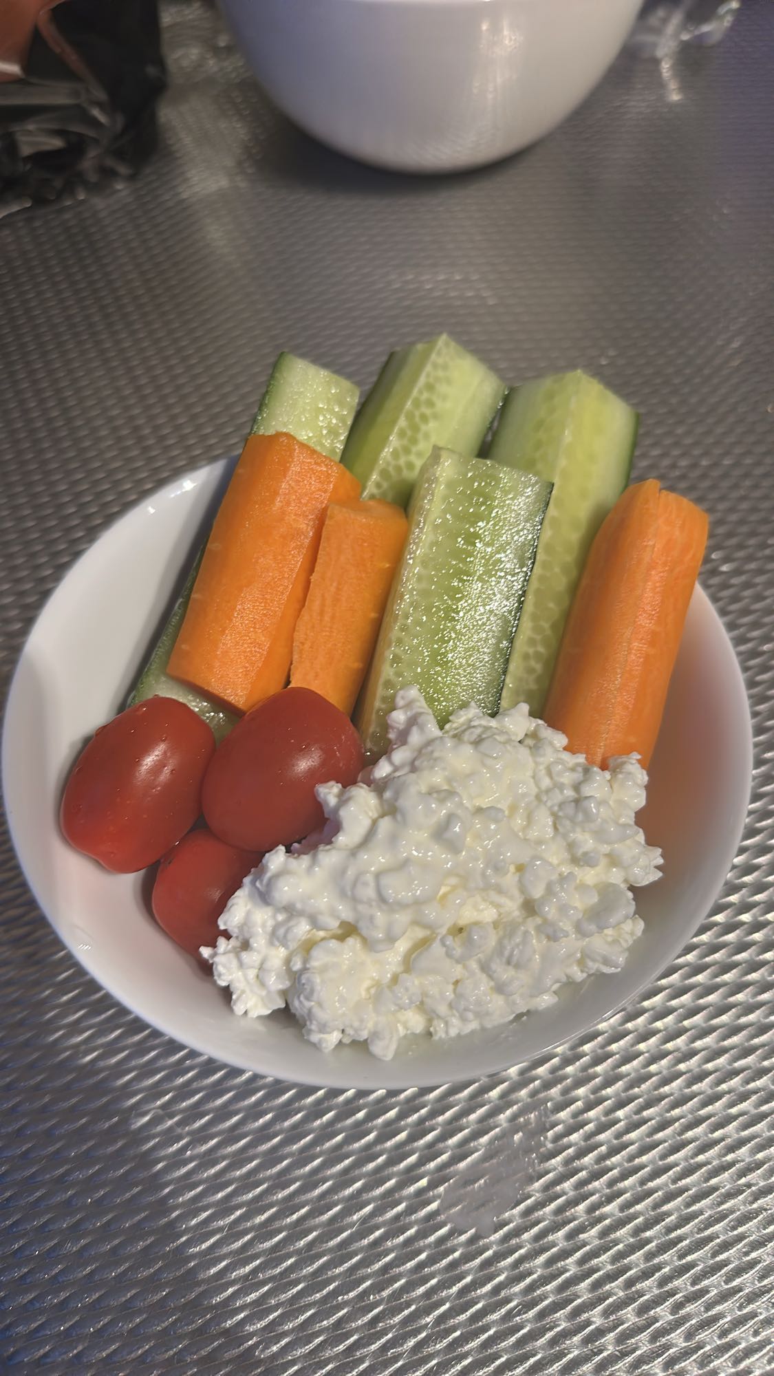 Groentes met hüttenkäse