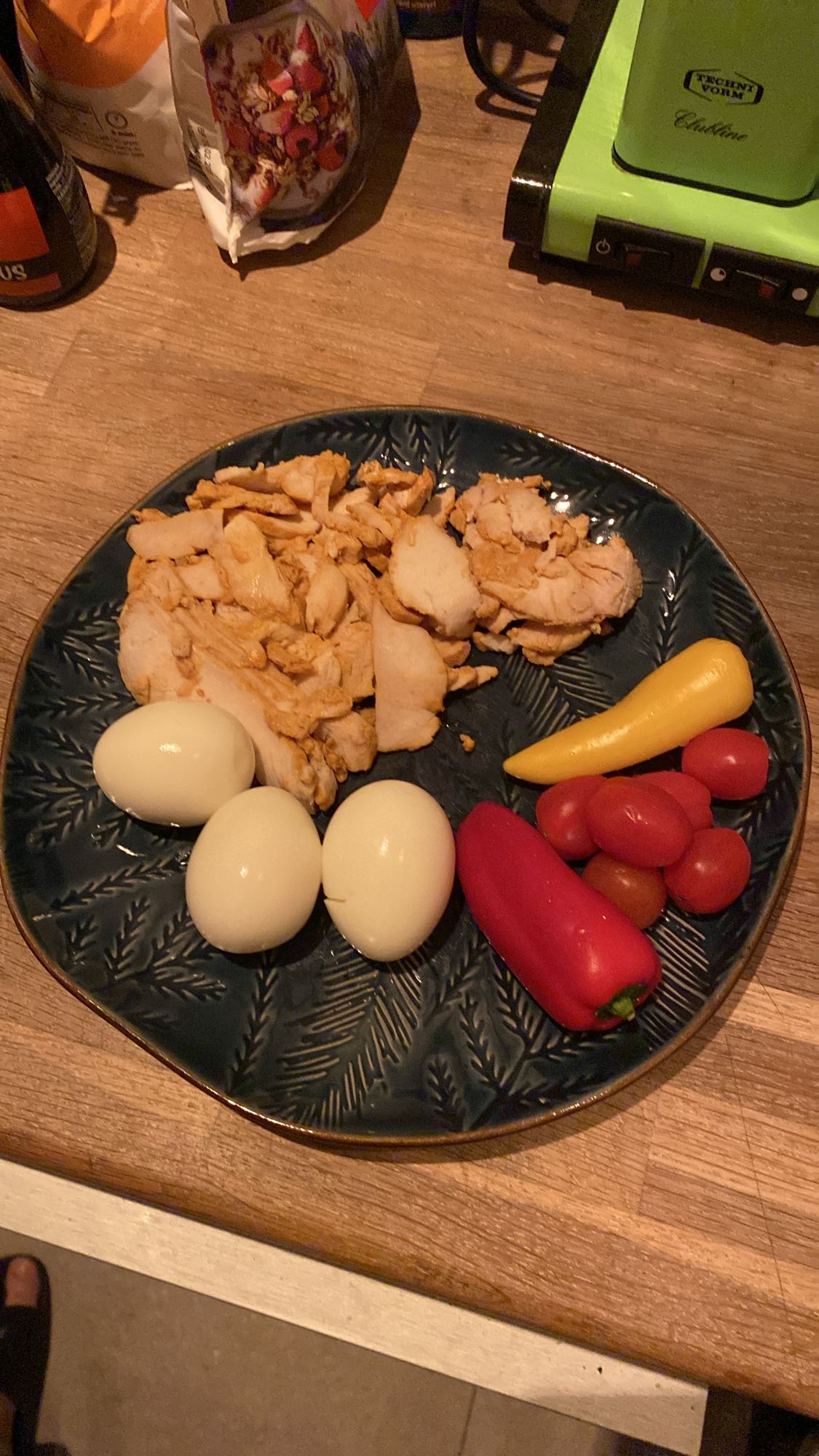 Kylling og egg tallerken