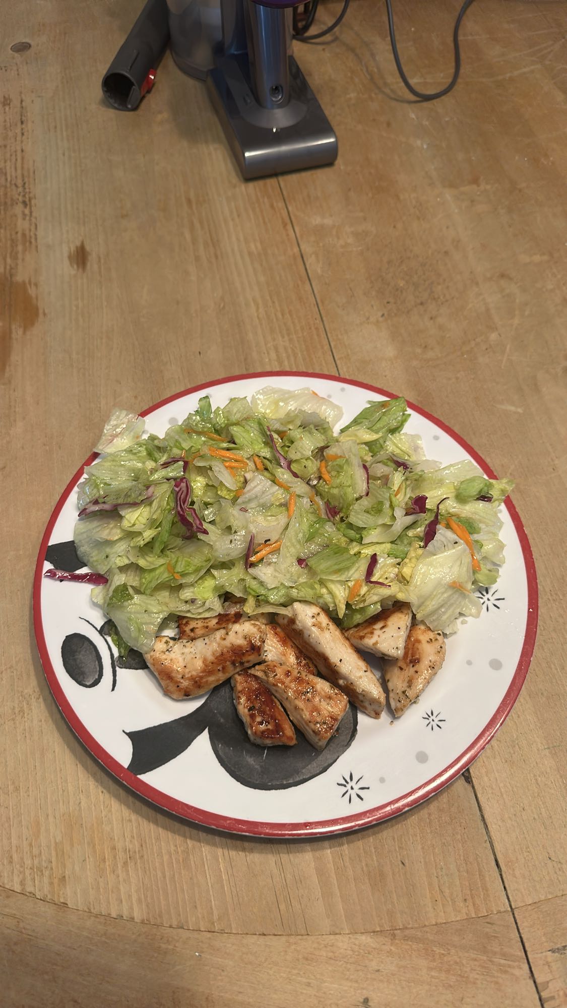 Poulet grillé et salade