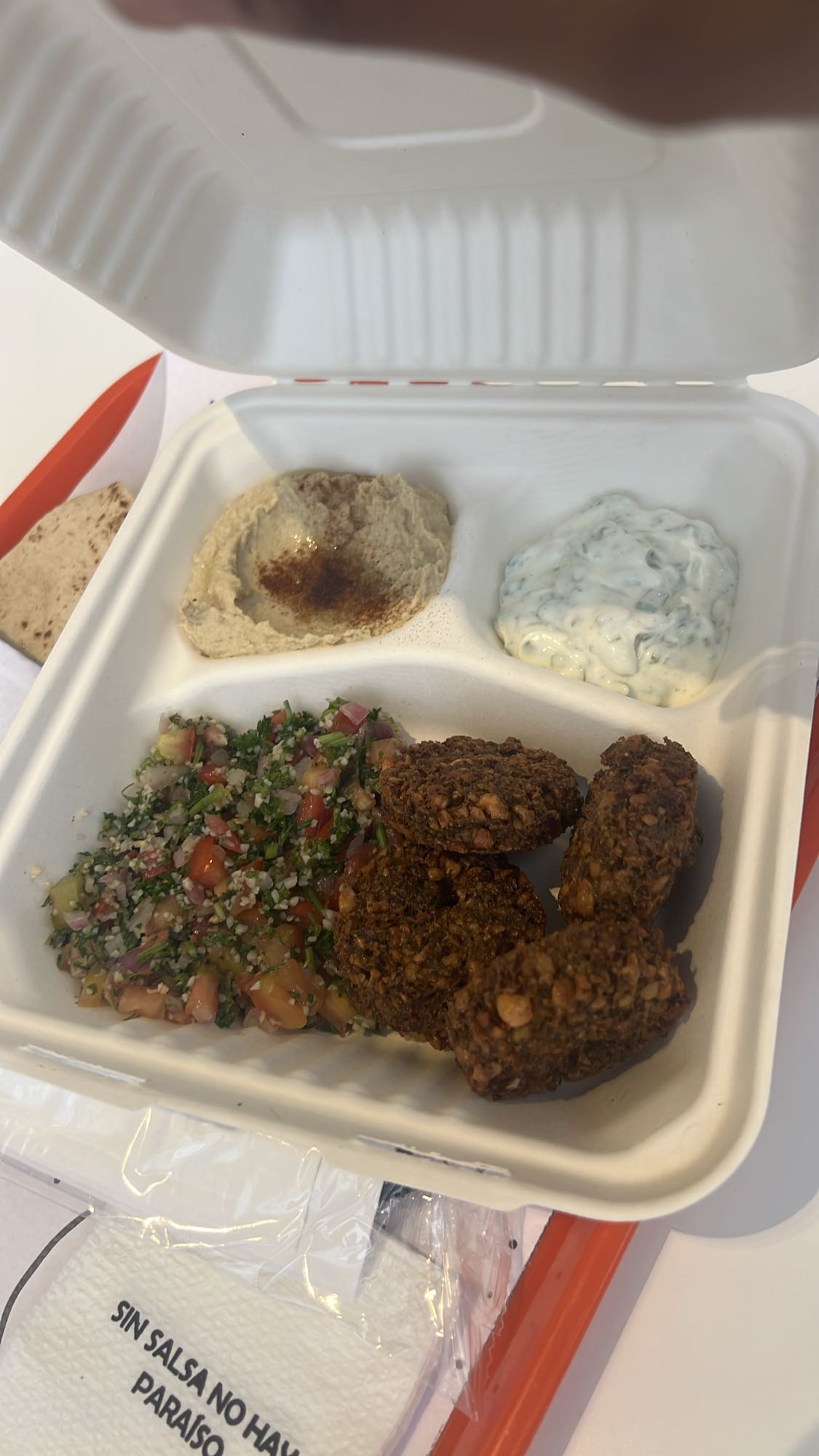 Plato de falafel y hummus