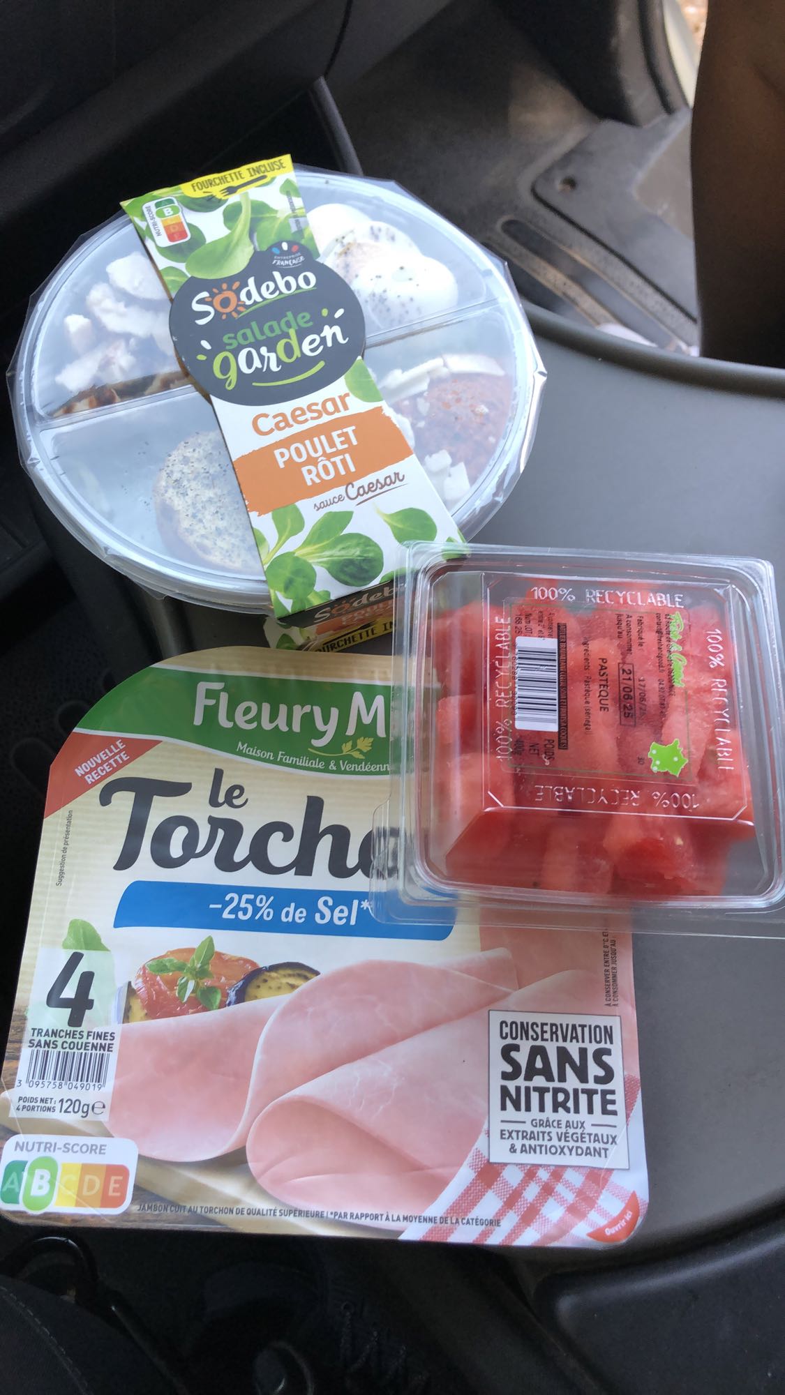 Salade poulet et pastèque