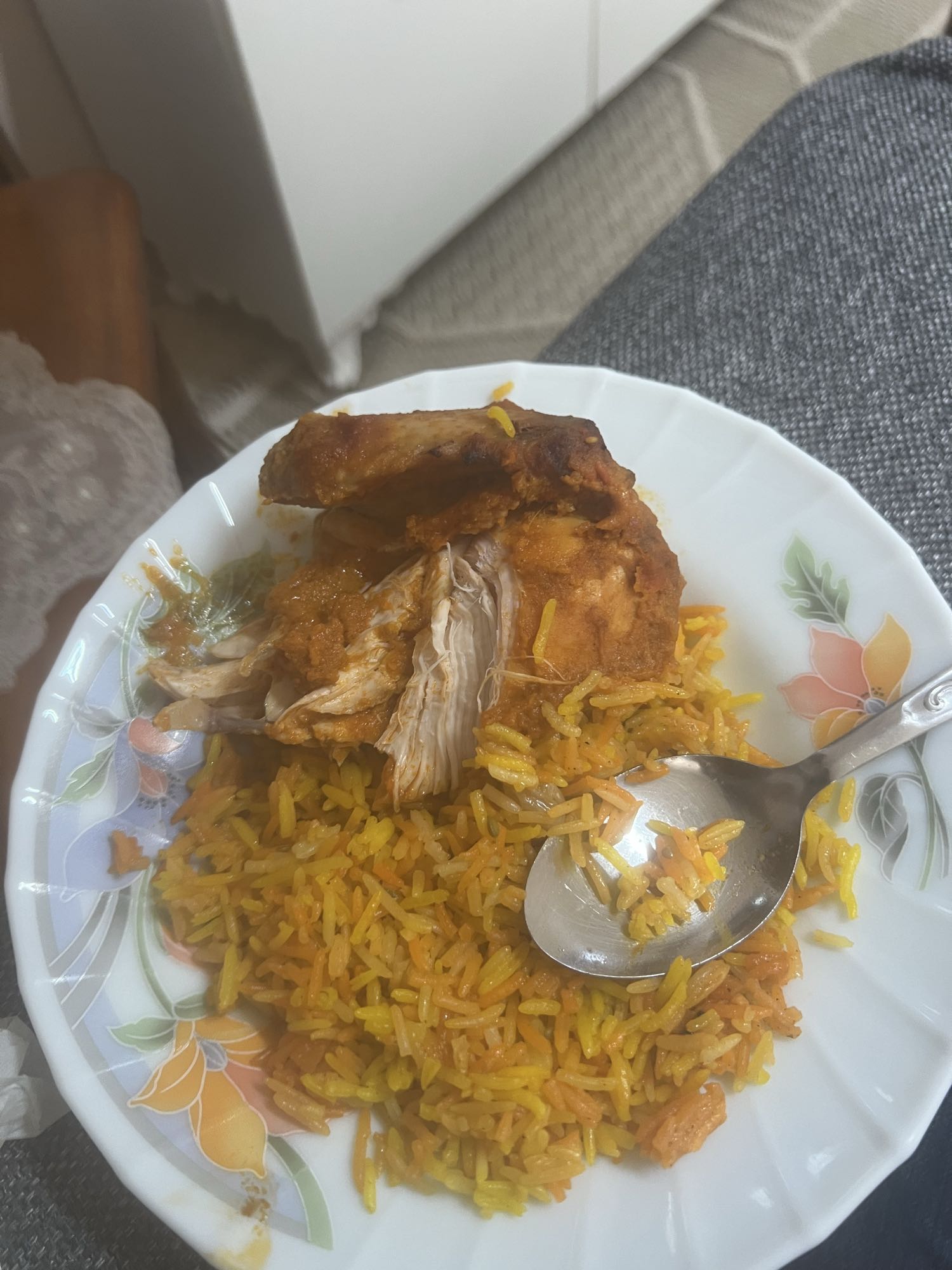 Chicken with spiced rice