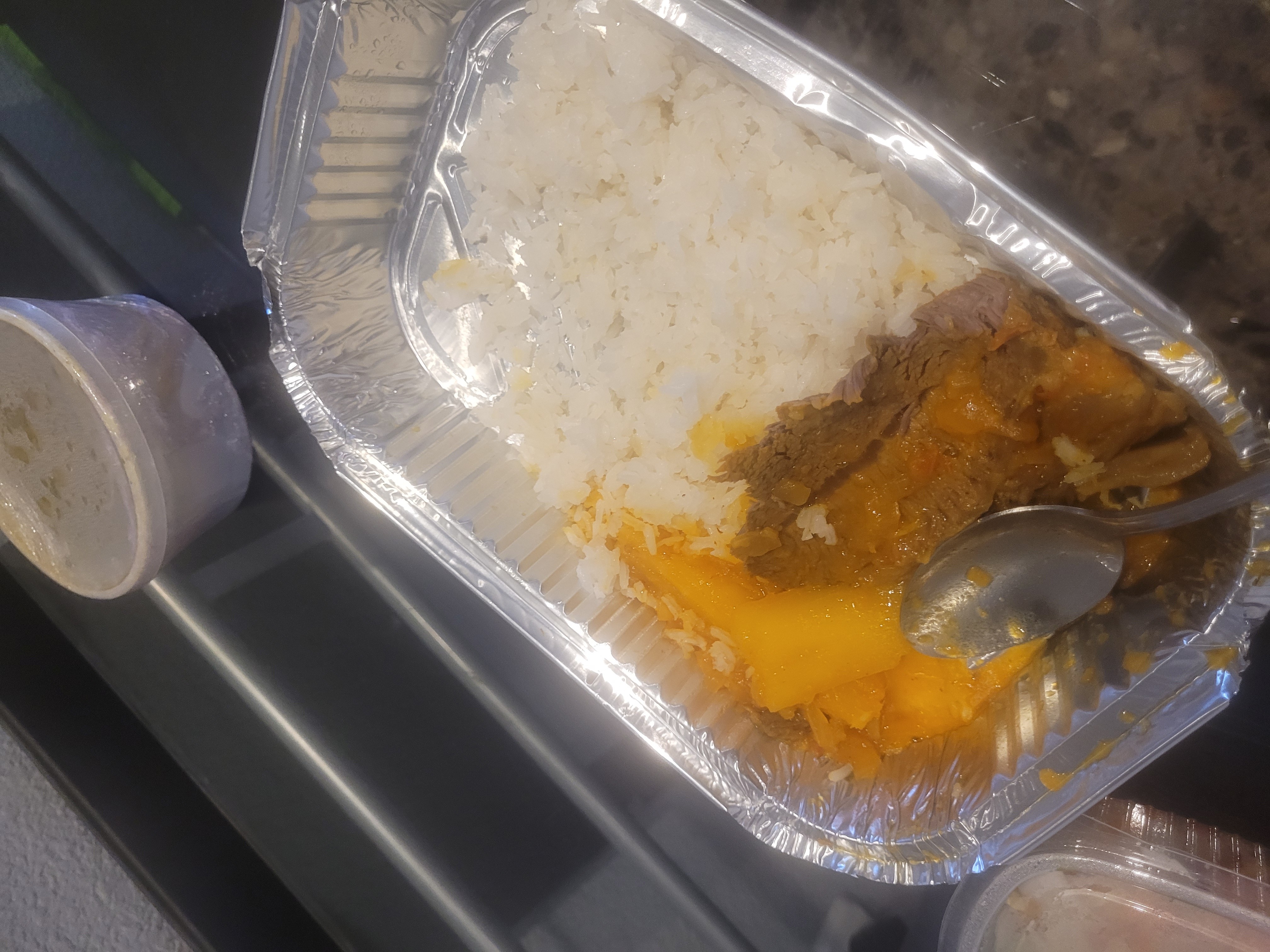 arroz con carne y papa