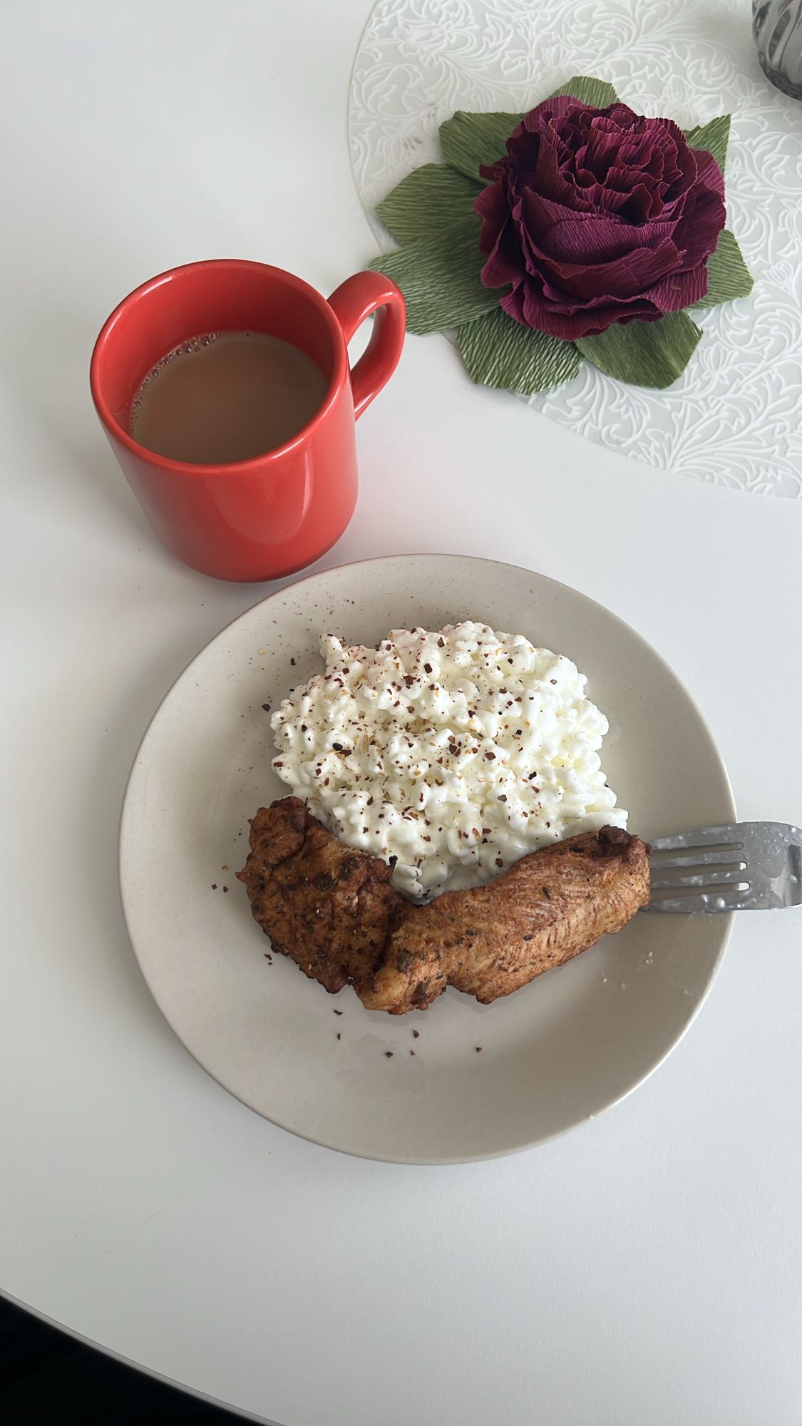 Kyckling med keso och kaffe