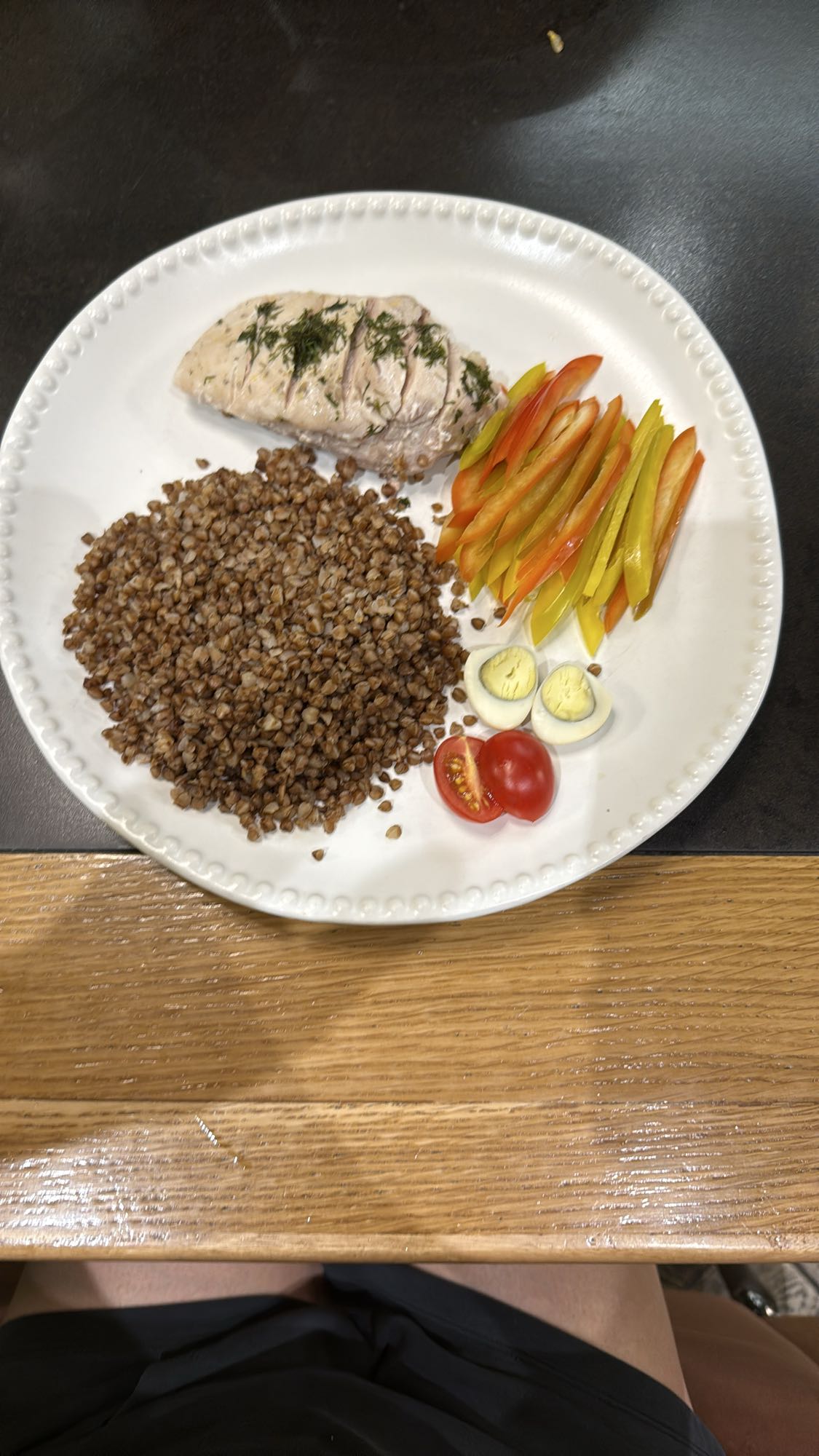 гречка с курицей и овощами