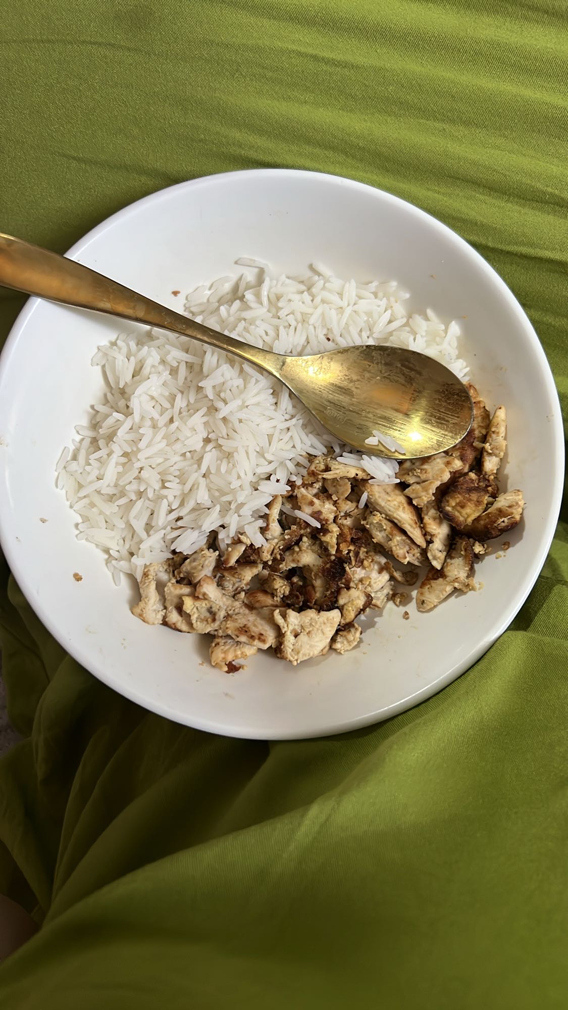 Riz et poulet sauté