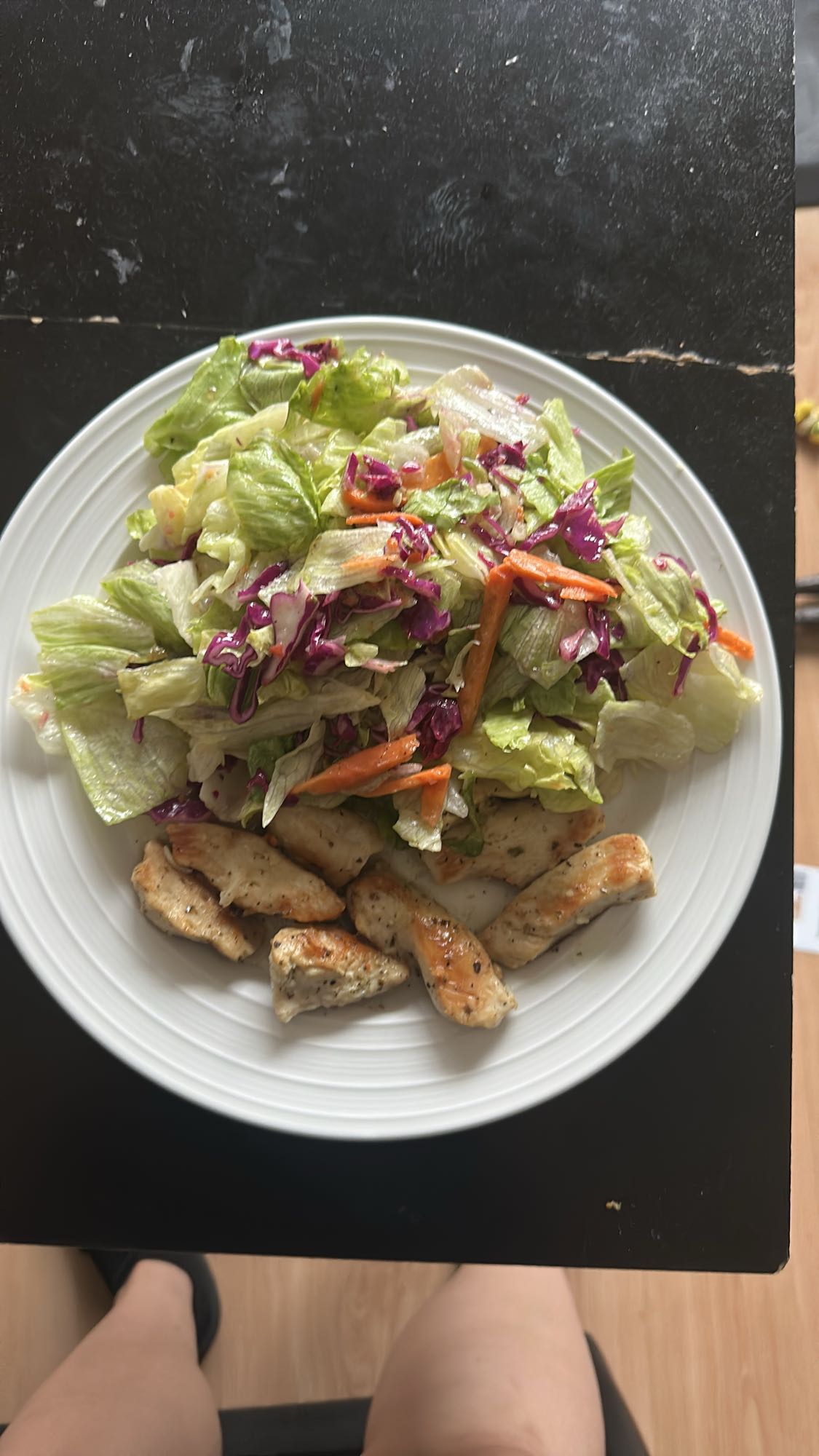 Salade poulet croquante