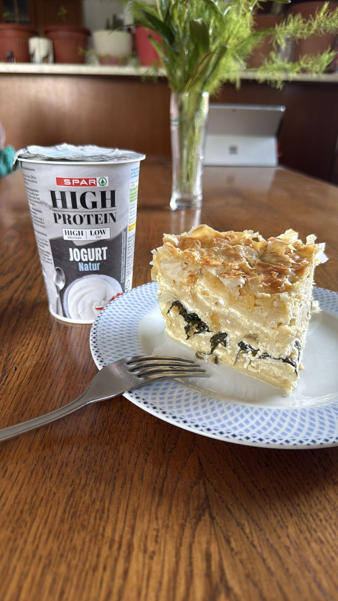 Spinach Pie & Yogurt