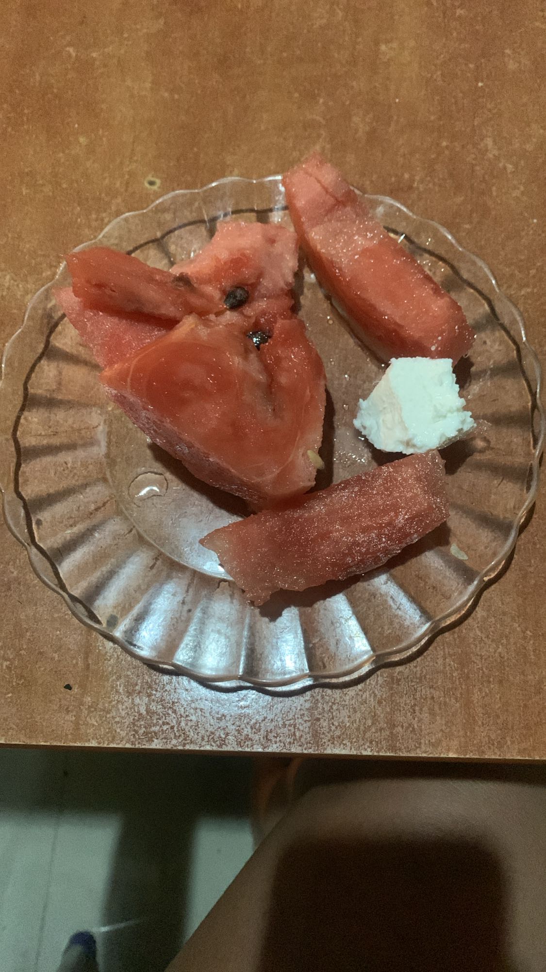 Watermelon and cheese plate