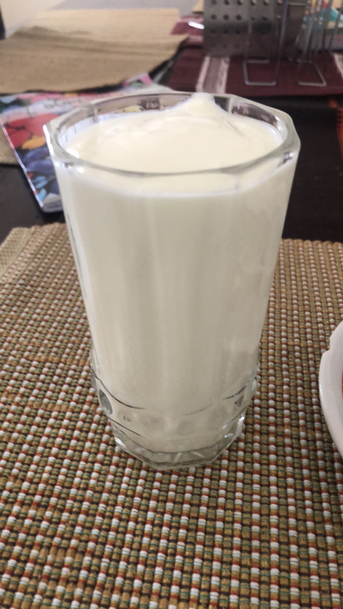 Glass of yogurt