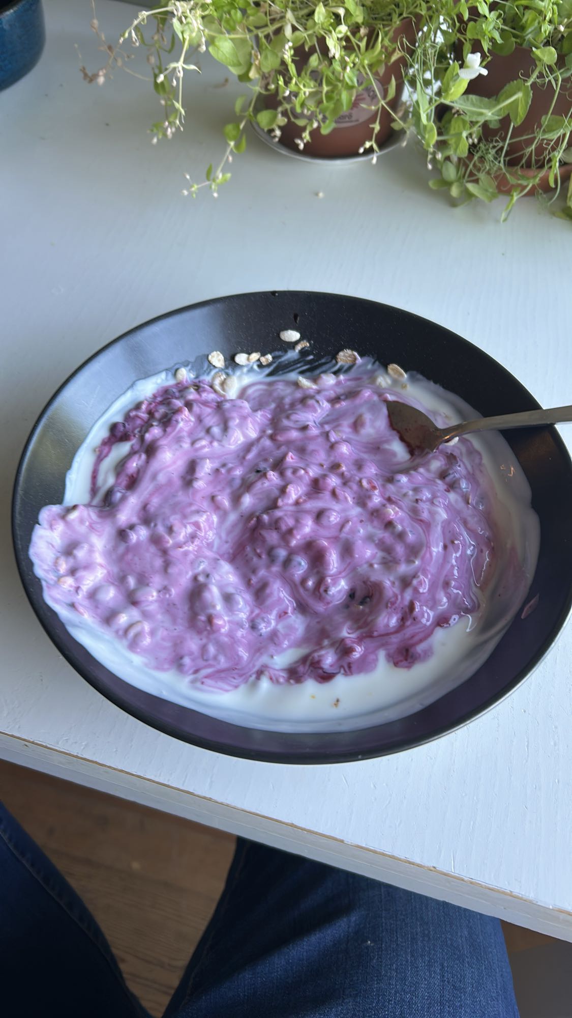 Yoghurt med bär och müsli