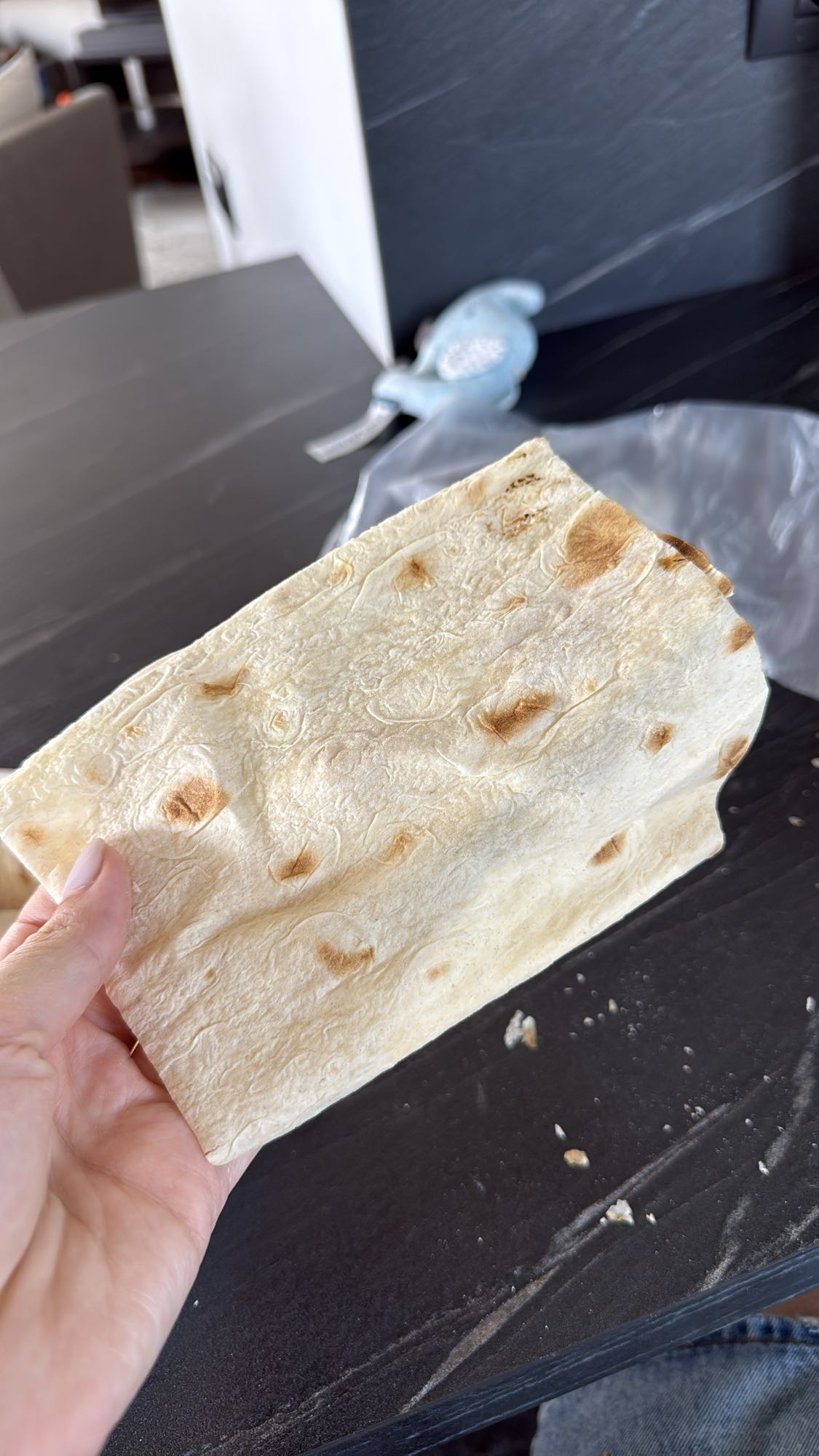 Plain flatbread wrap