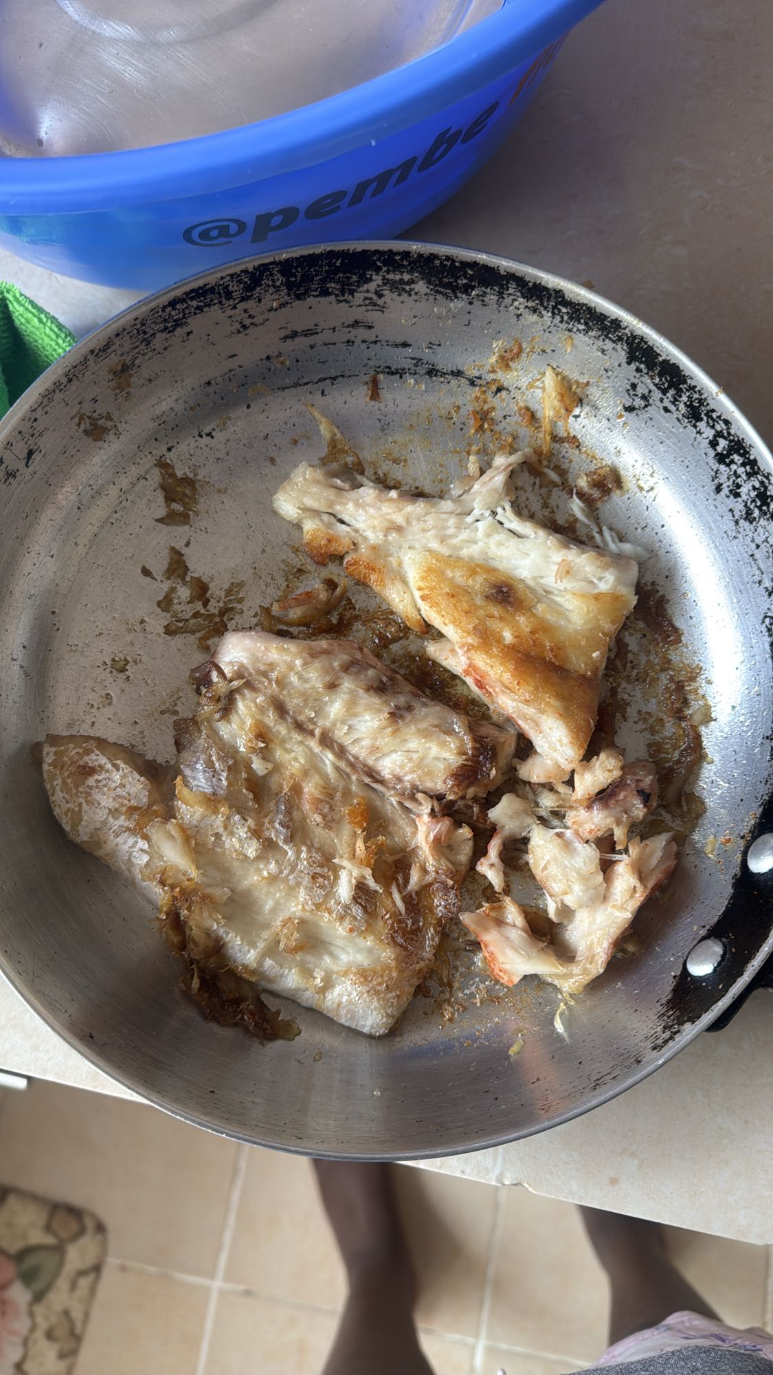 Pan-fried fish fillet