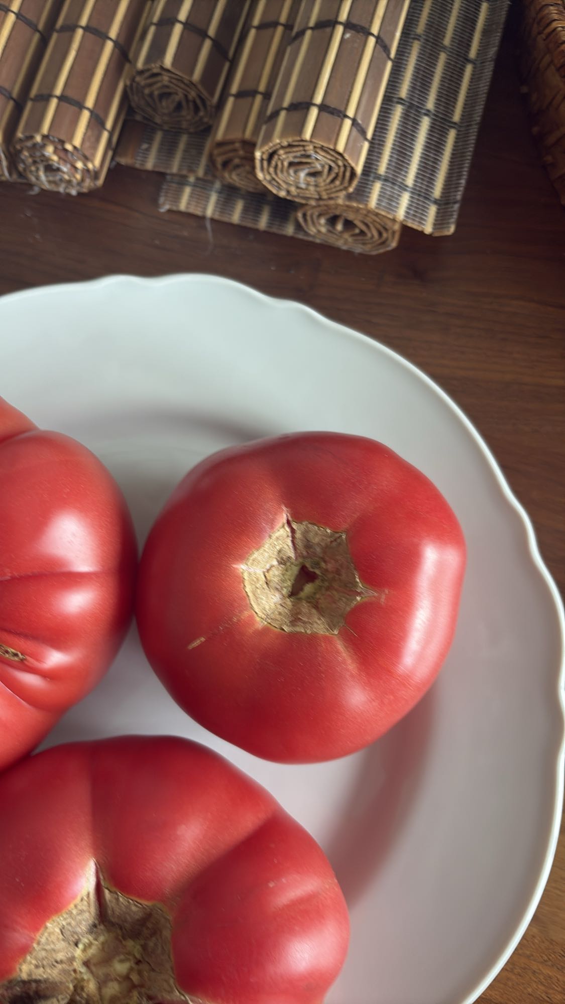 Fresh tomatoes plate