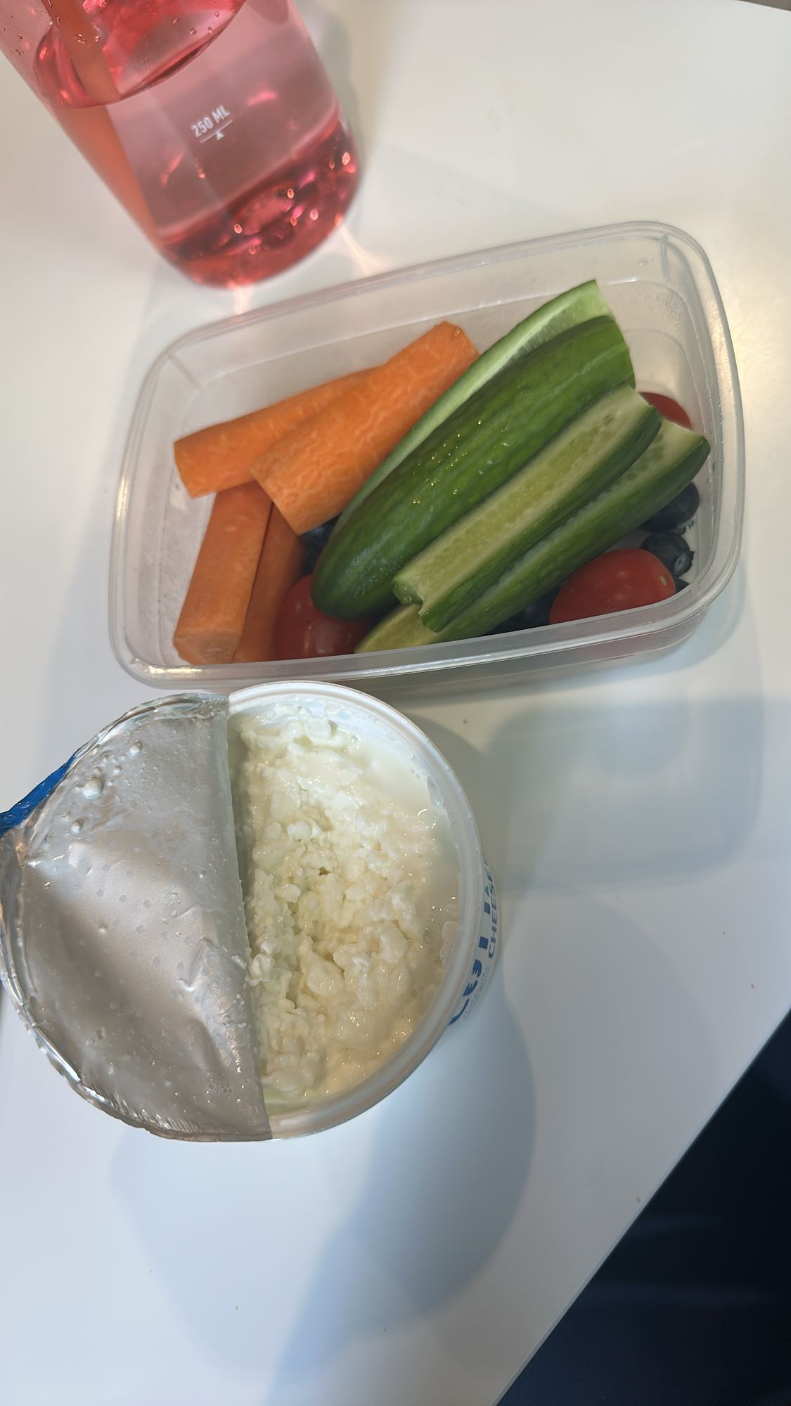 Groente en cottage cheese