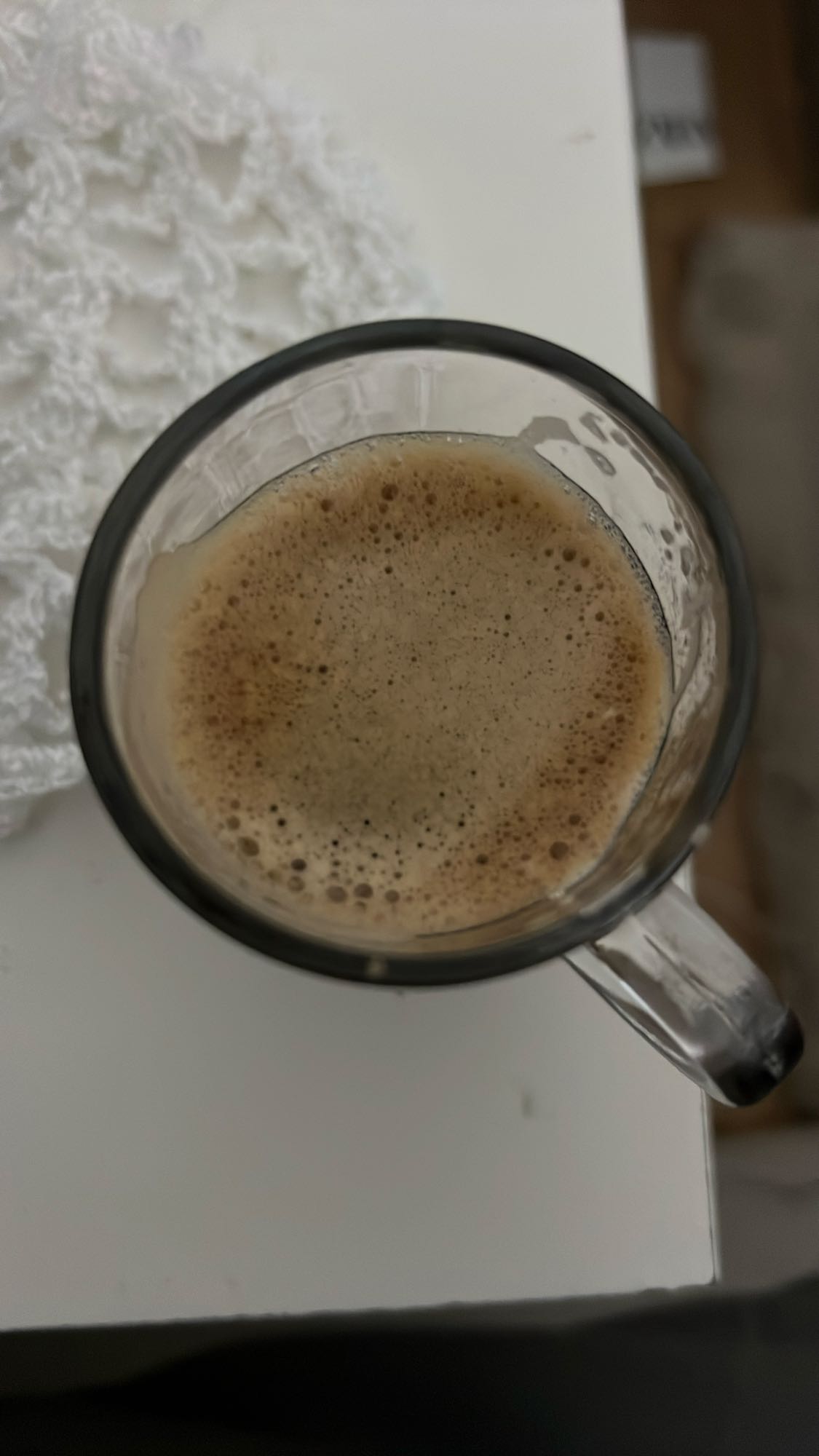 Café au lait mousseux