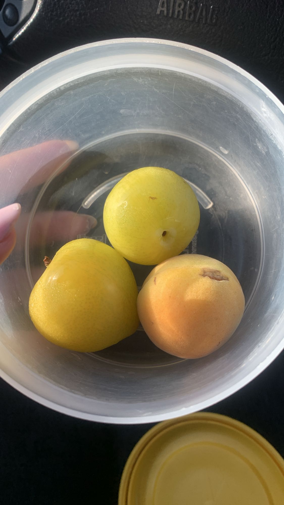 Plums and apricot snack