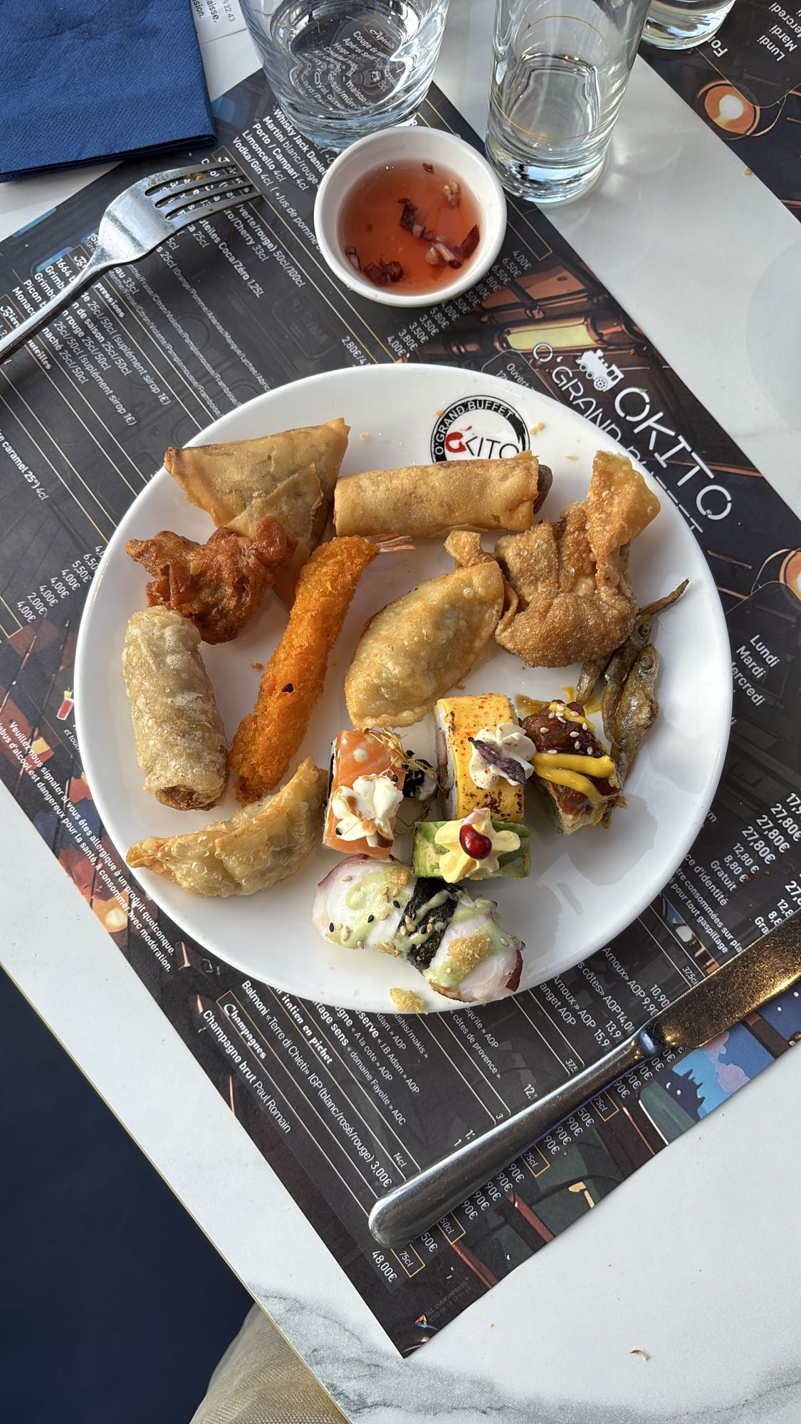 Assiette asiatique mixte