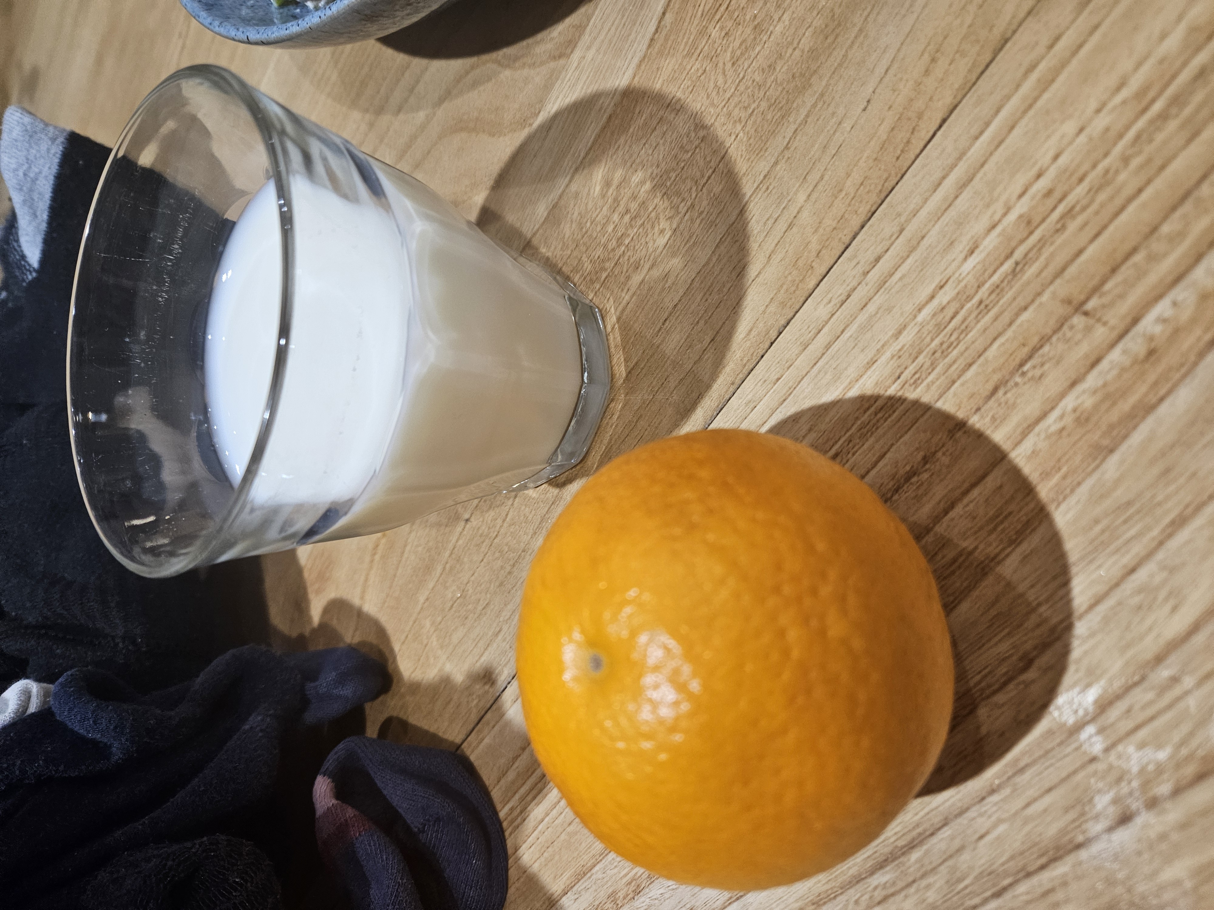 Milk and Orange Snack