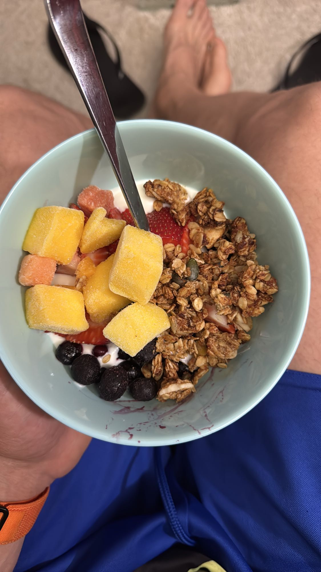 Tazón de yogur y frutas