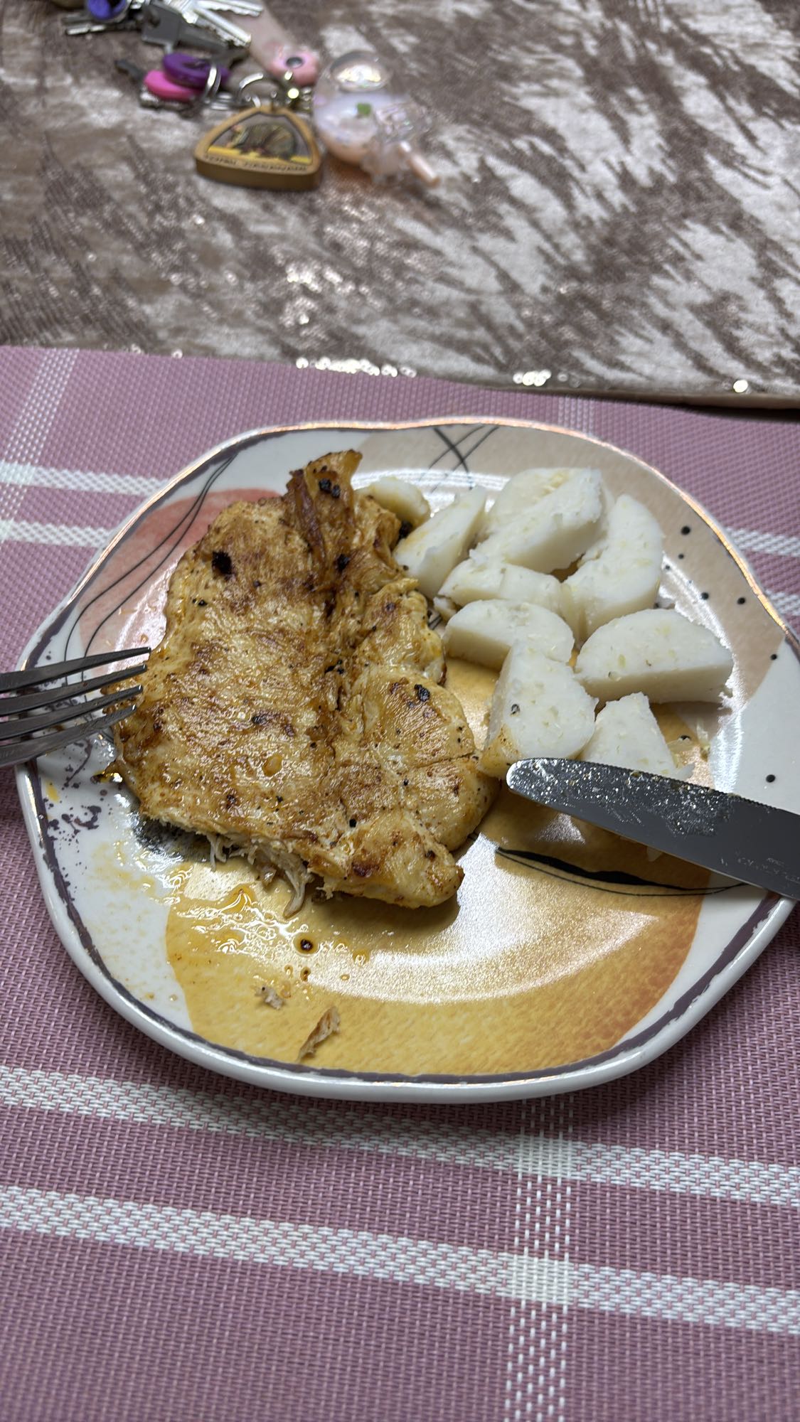 Pollo a la plancha y yuca