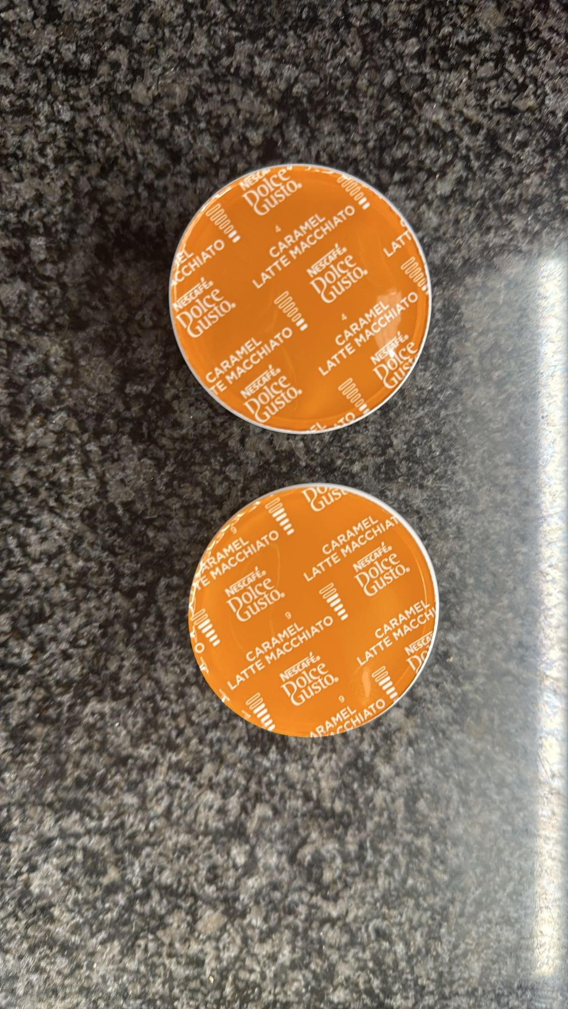 Caramel latte macchiato cups