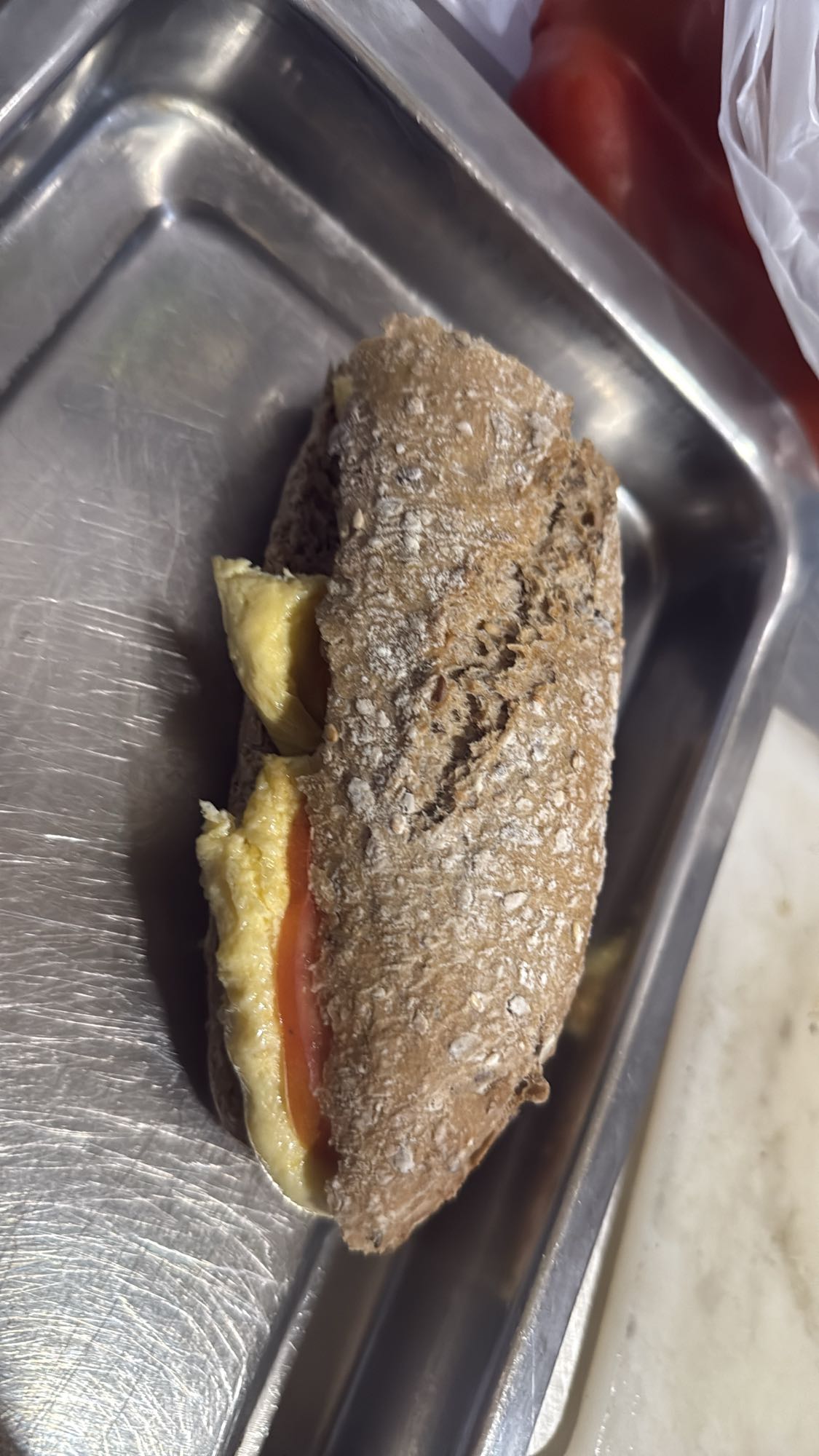 Bocadillo integral con huevo