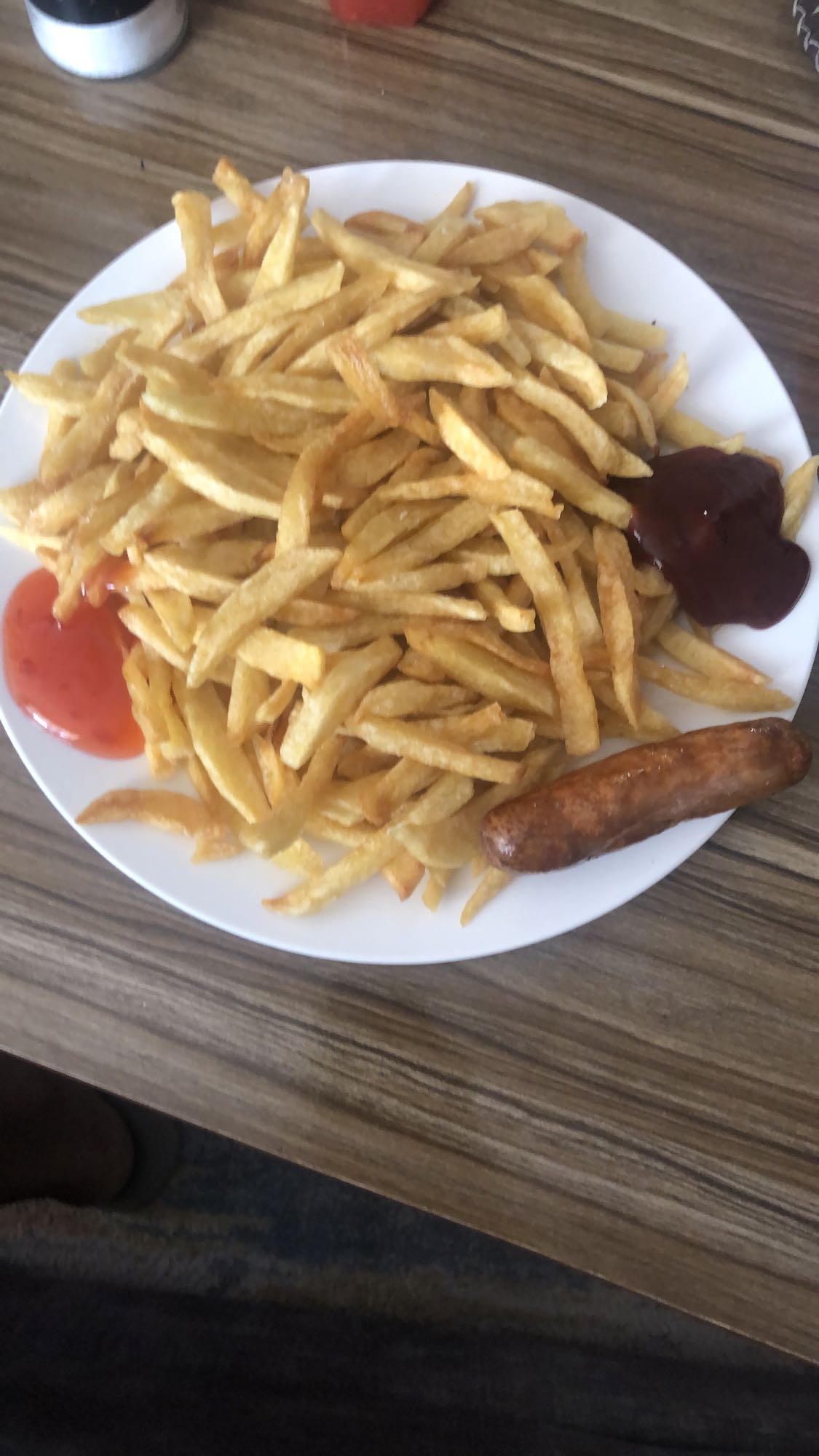 Fries and Sausage Plate