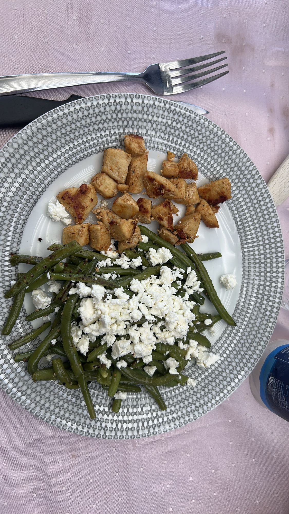 Poulet haricots verts feta