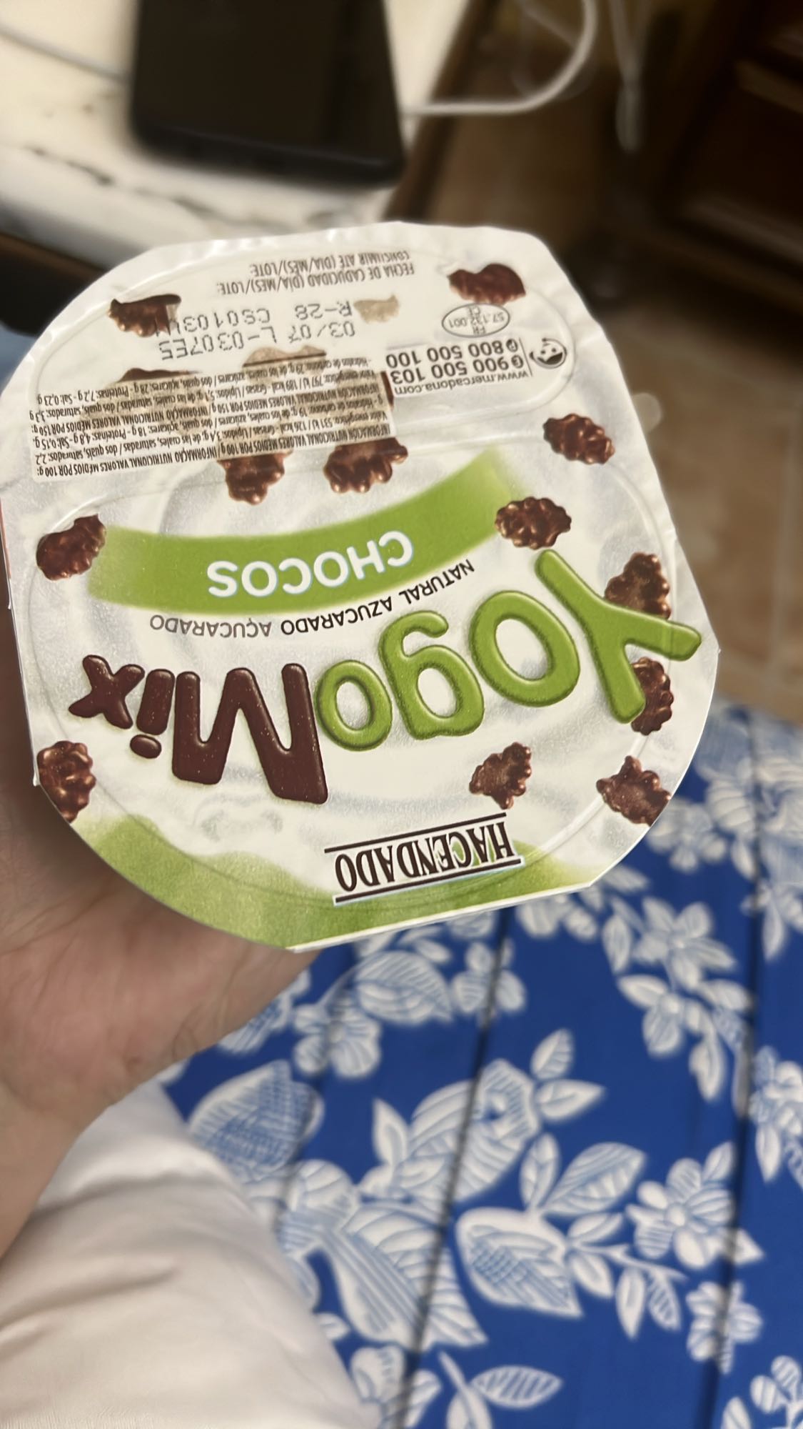 Yogur con chocos