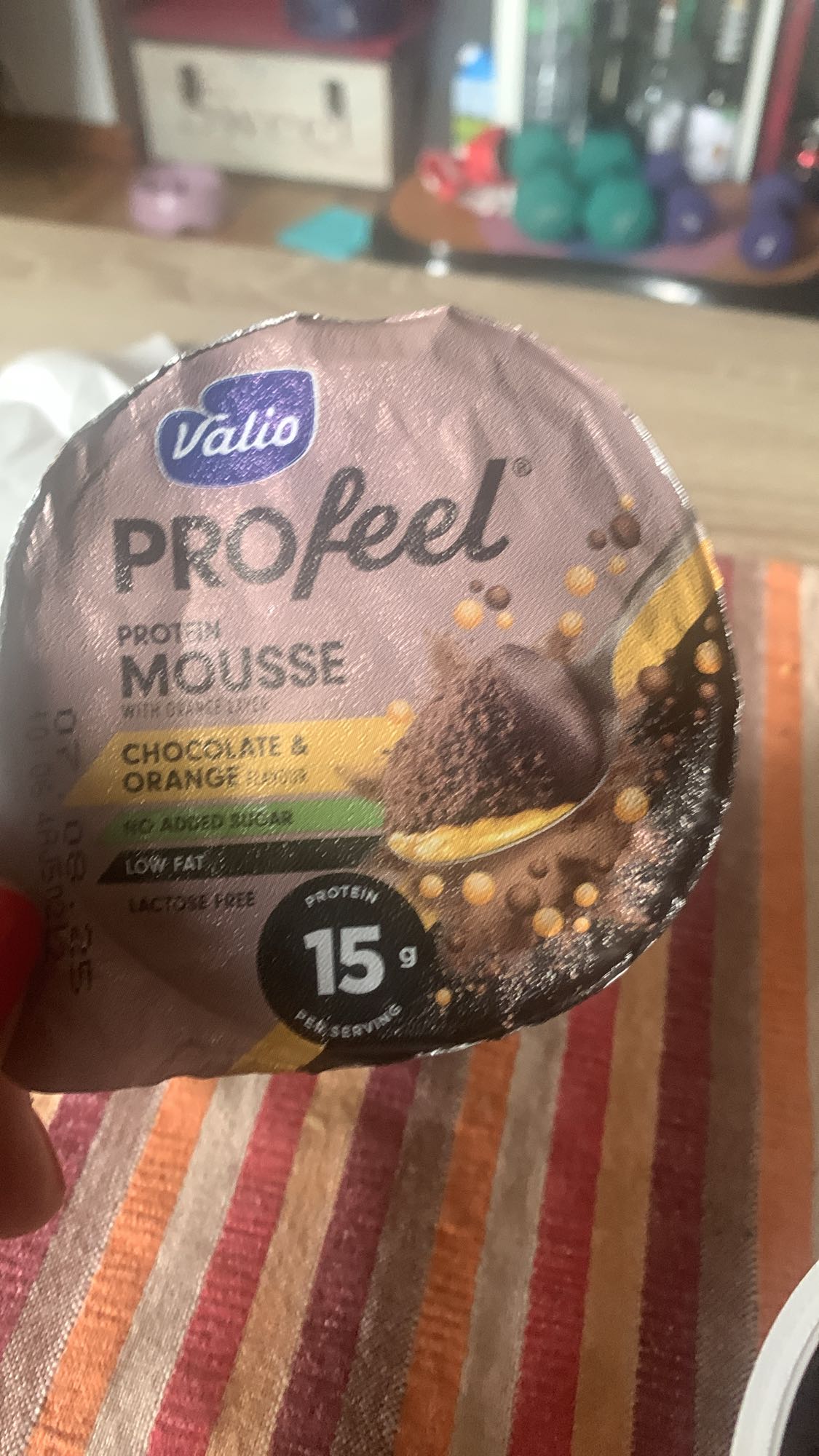 Mousse proteica chocolate naranja