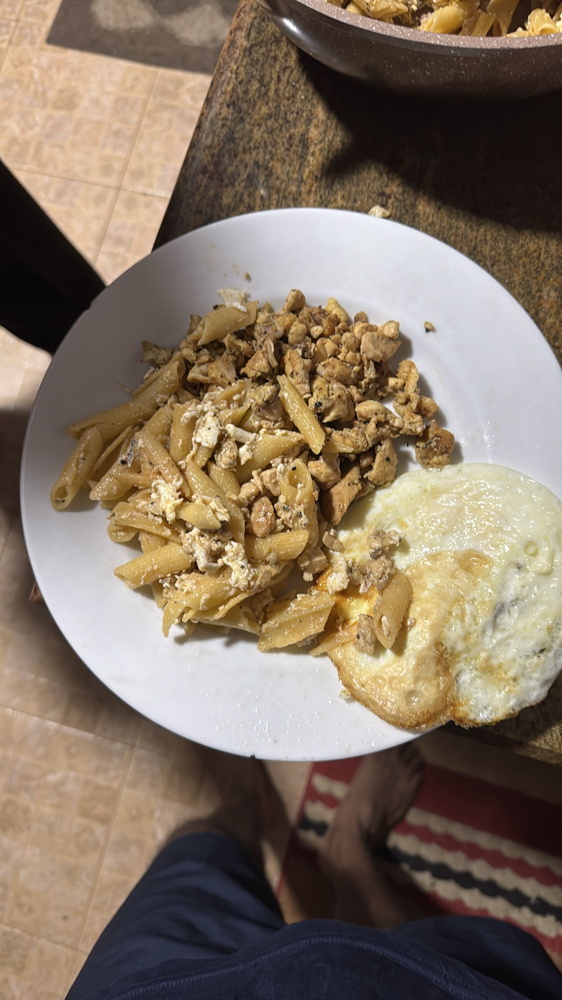 Chicken Pasta with Egg