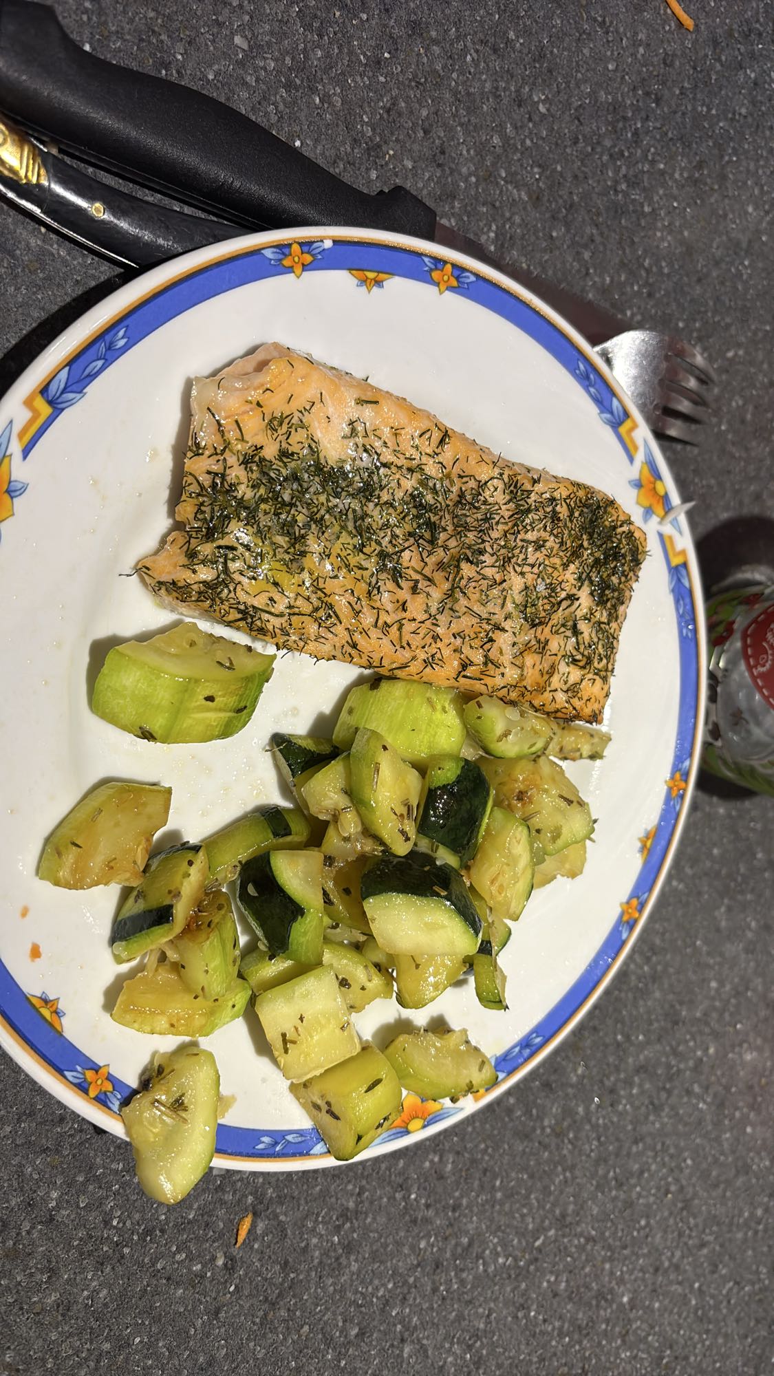 Saumon et courgettes