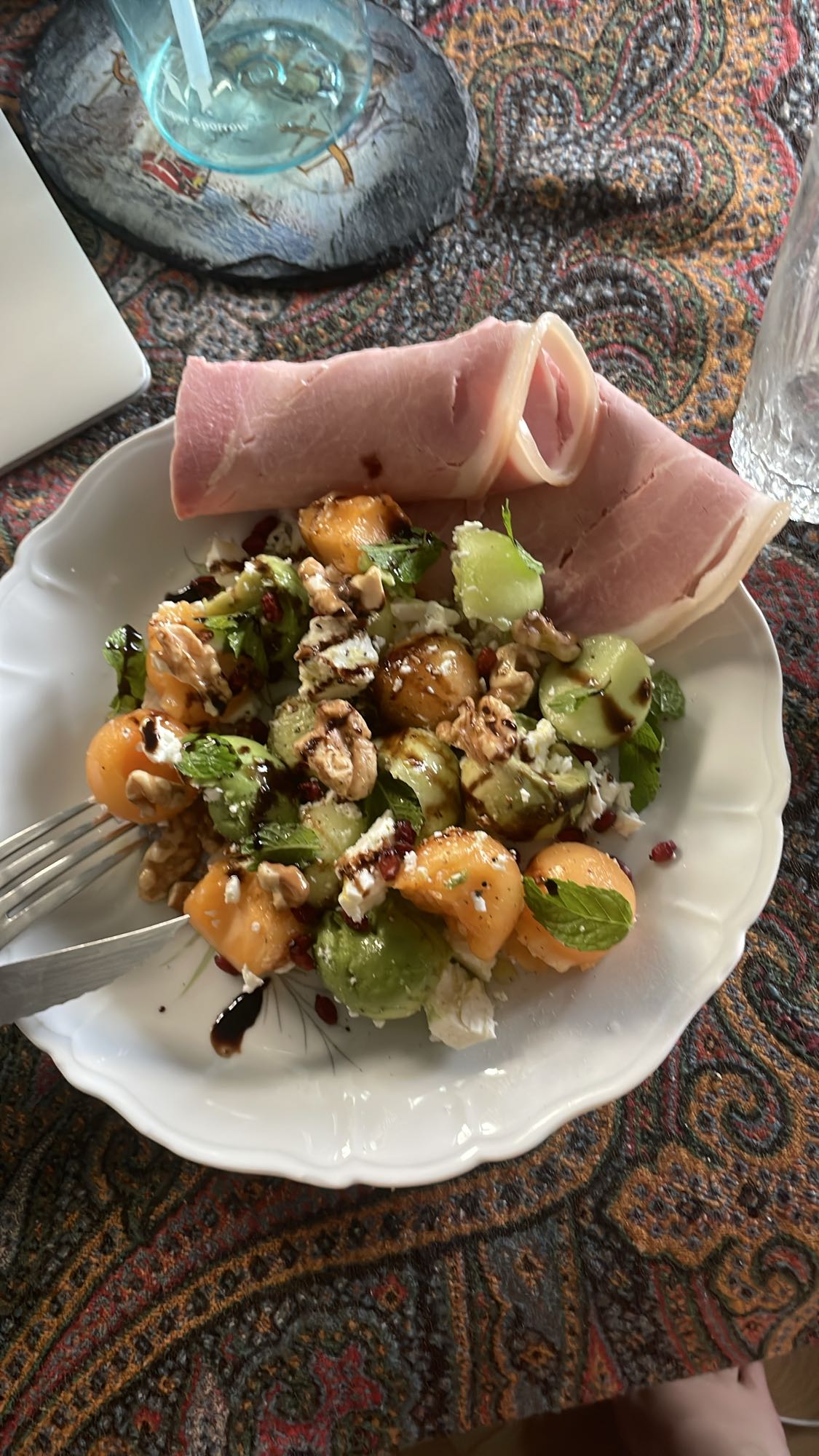 Ham and Melon Salad Plate