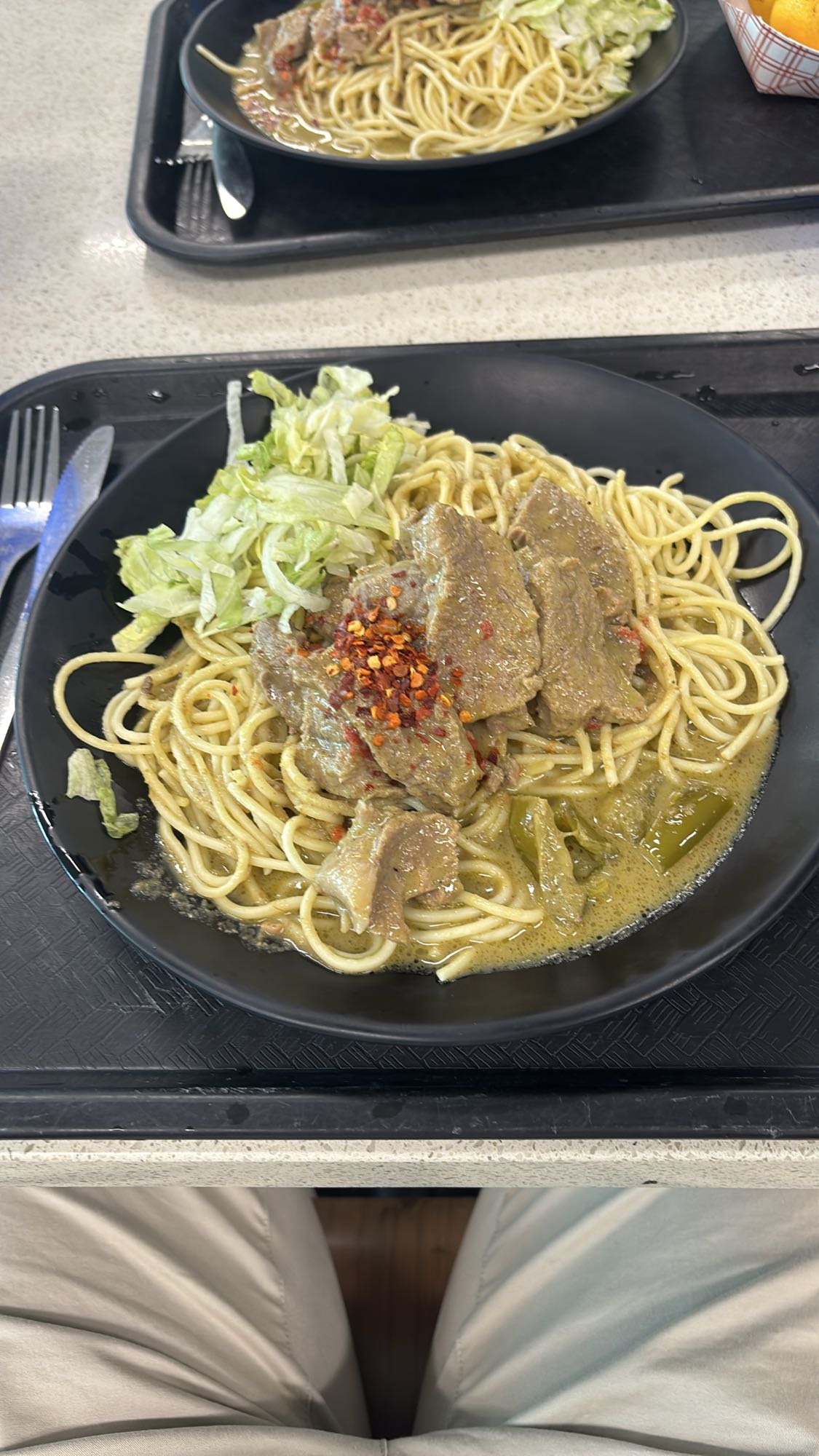 espaguetis con carne