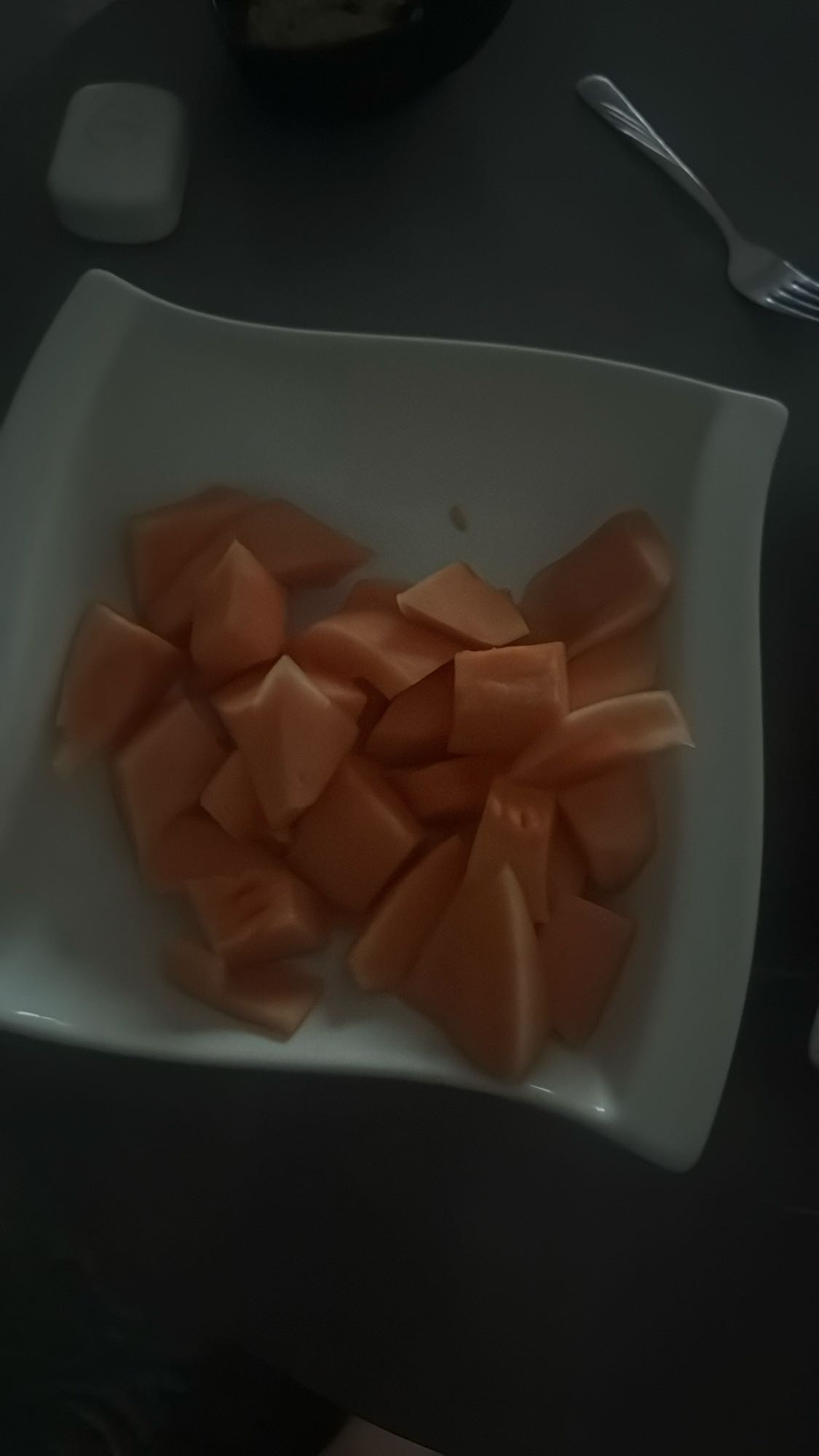 Gekochte meloenstukjes