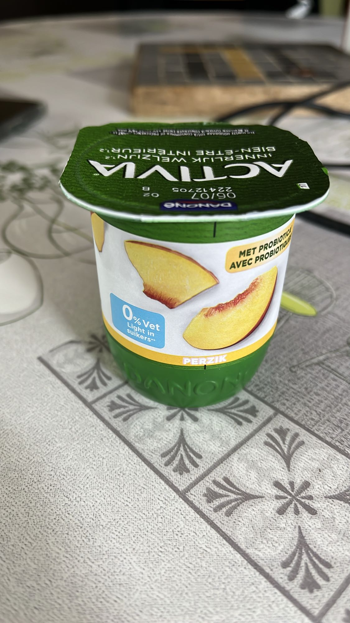 Yaourt pêche Activia