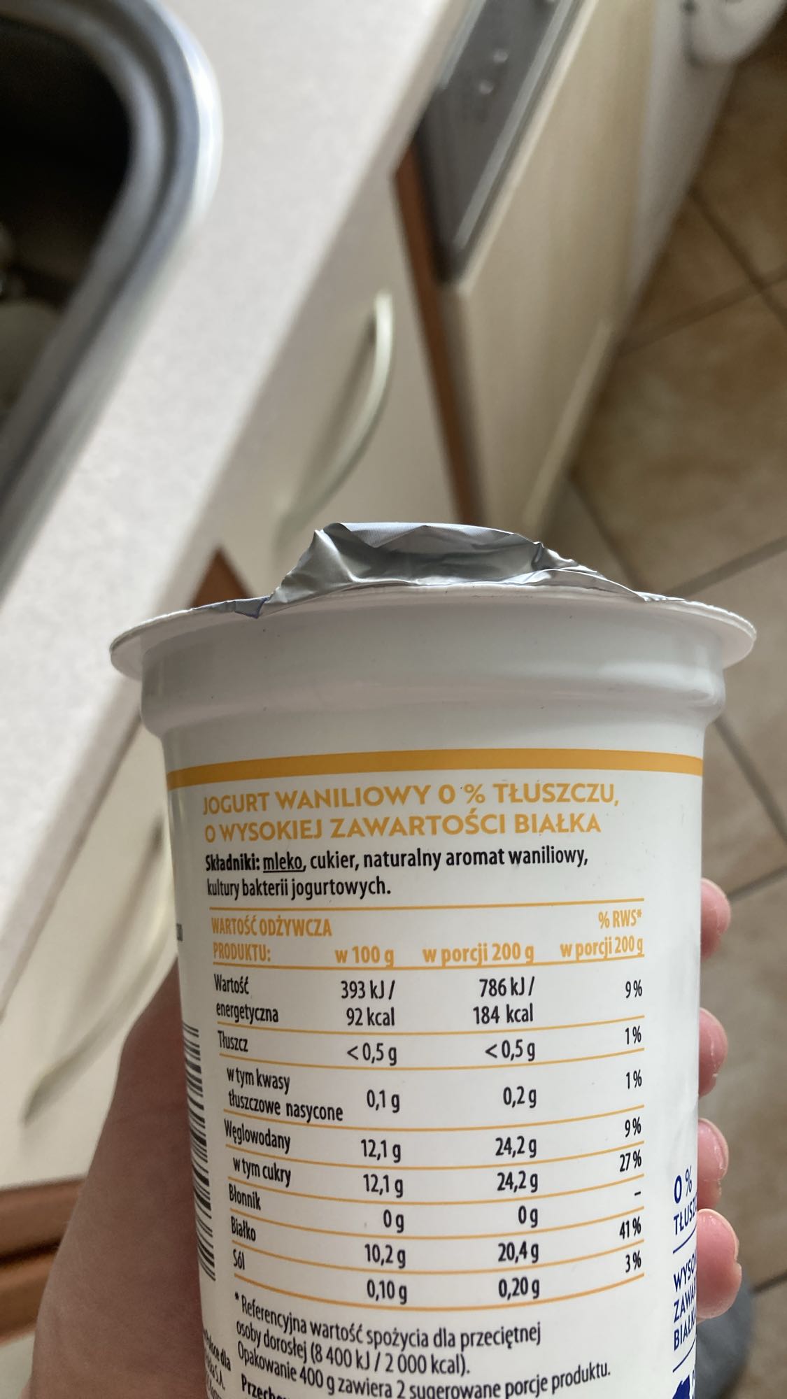 Vanilla Yogurt 0% Fat