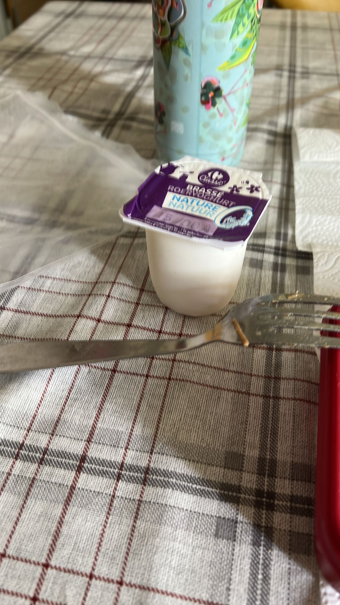 Yaourt nature et boisson