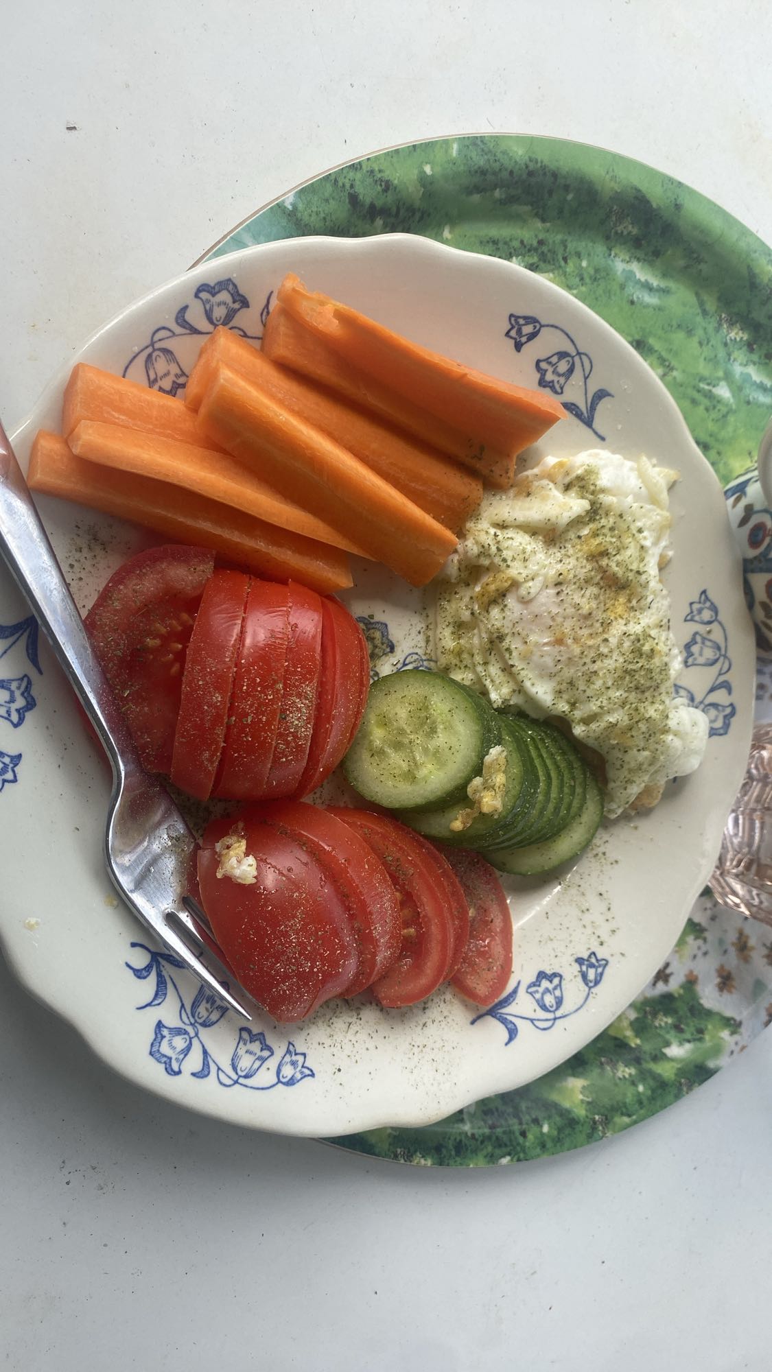 Grönsaksägg tallrik