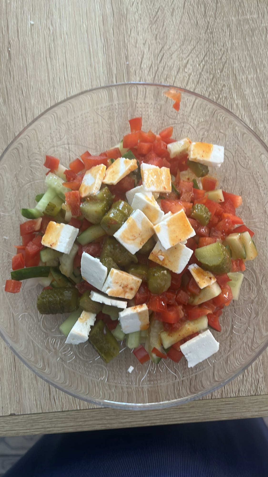 Salade fraîche feta légumes