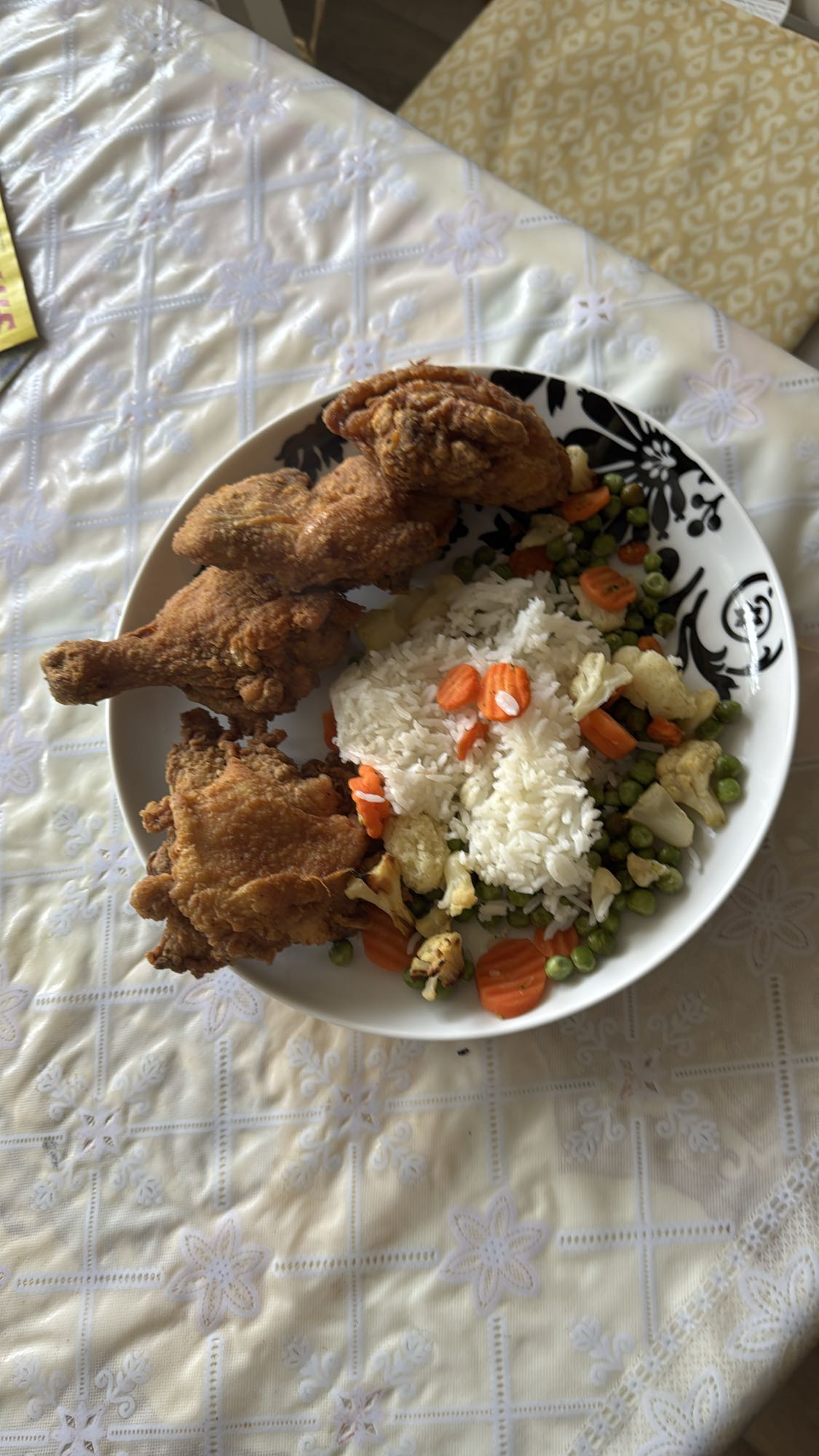 Friterad kyckling med ris