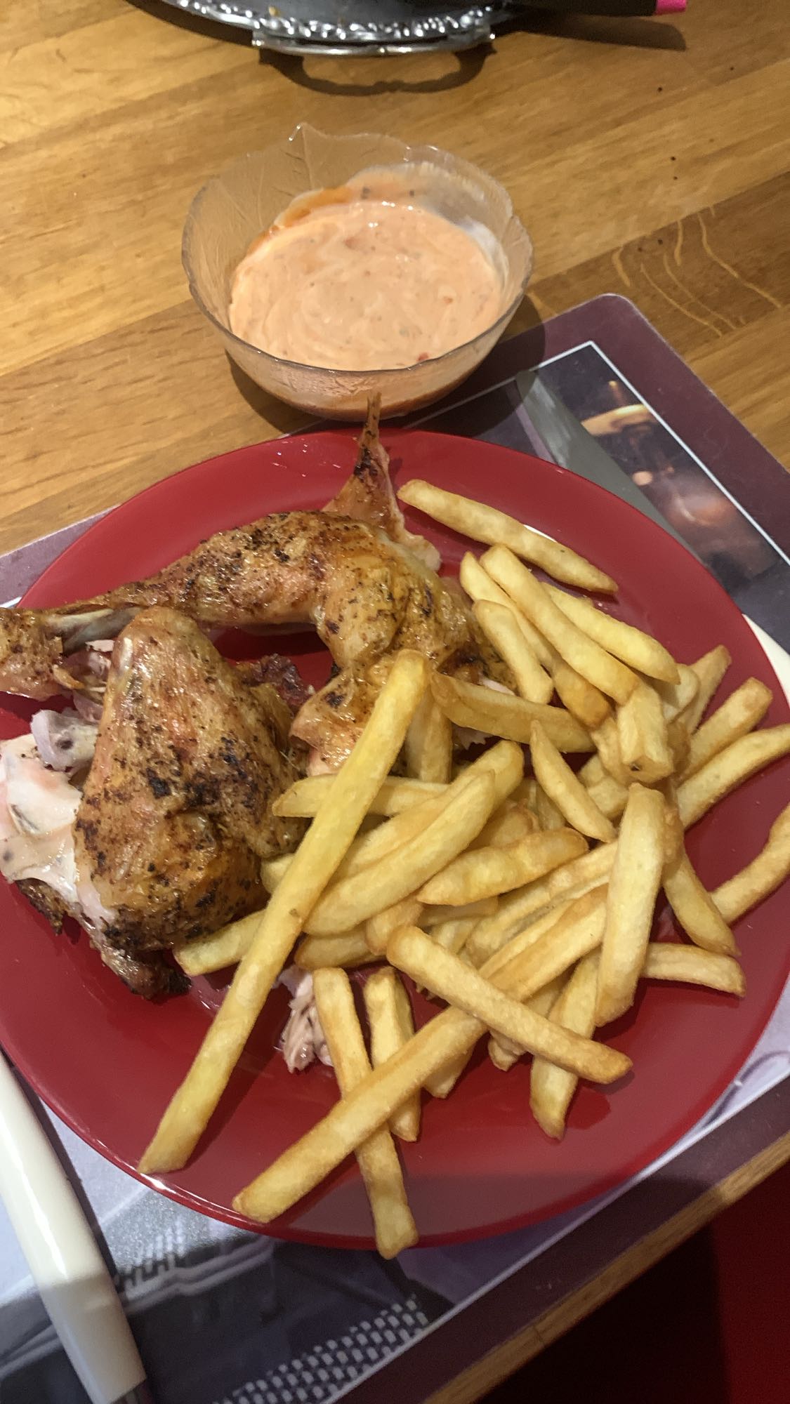 Poulet et frites