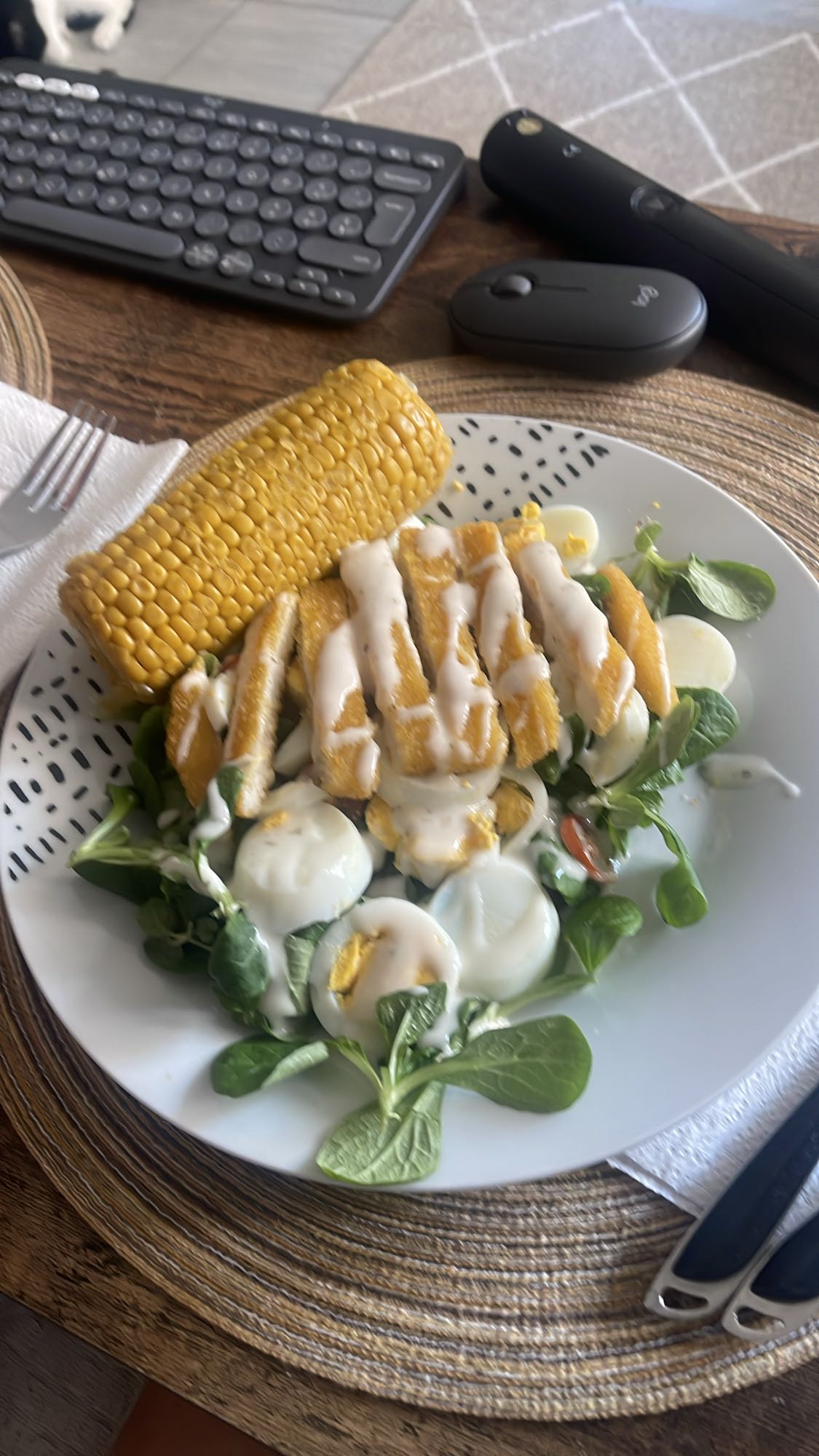 Salade poulet et maïs