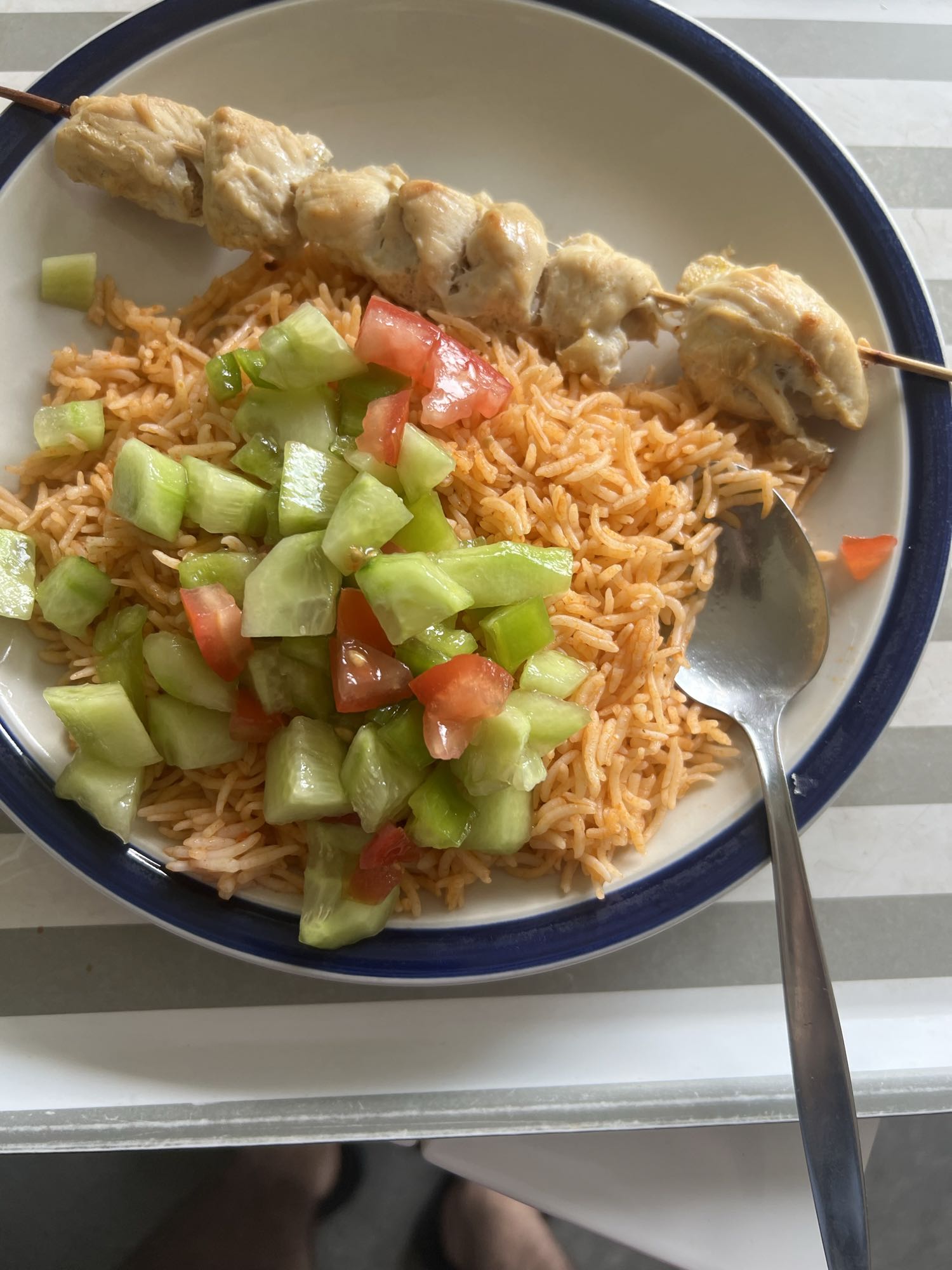 Kycklingspett med ris