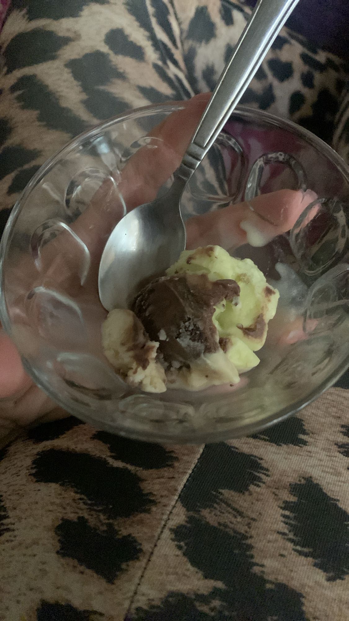 Mixed ice cream scoop